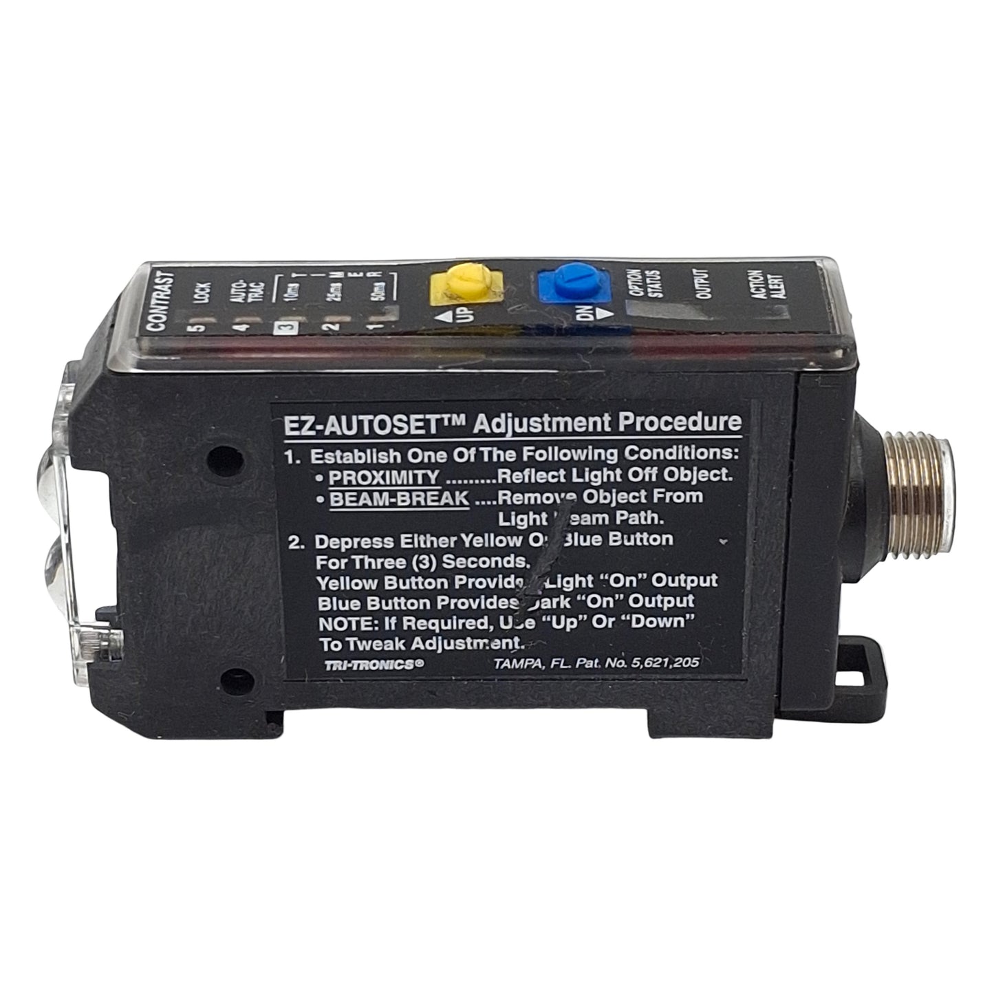 Used Tri-Tronics EZPRC SMARTEYE EZ-PRO Sensor, NPN/PNP, 10-30VDC, 5-Pin M12, DIN Rail