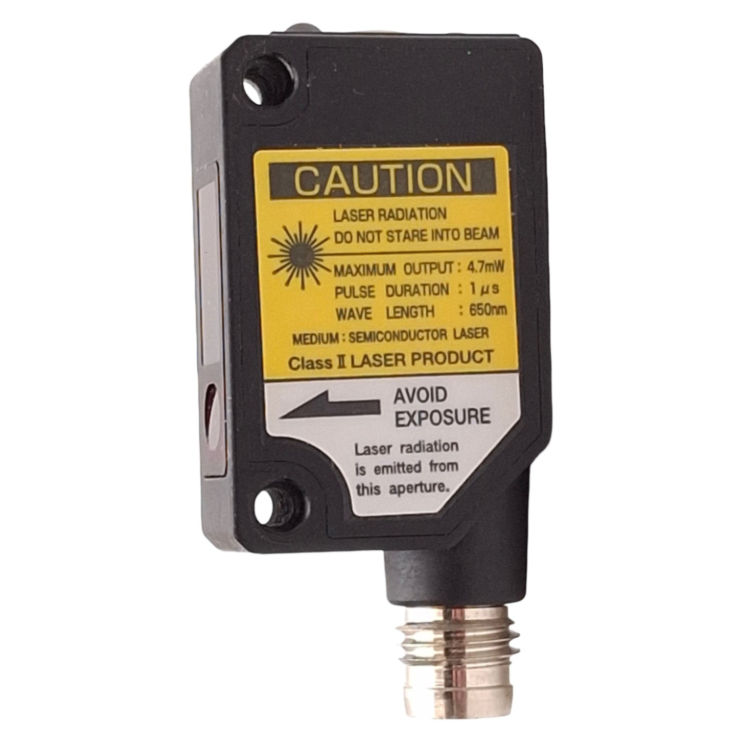 Used Optex FA BGS-ZL10CP Photoelectric Sensor, PNP, 5-100mm, 10-30VDC, M8 4-Pin Male