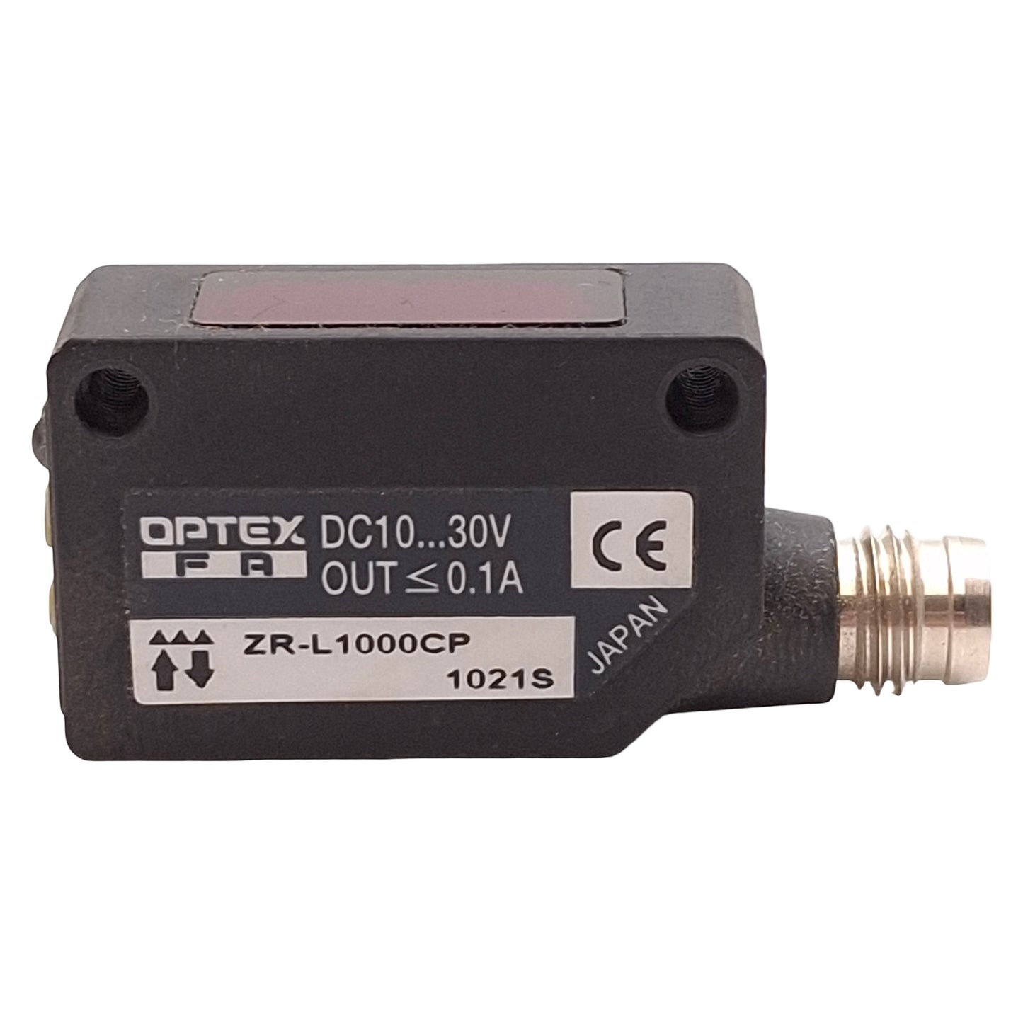 Used Optex FA ZR-L1000CP Photoelectric Sensor PNP, 10m Range, 10-30VDC, M8 4-Pin Male