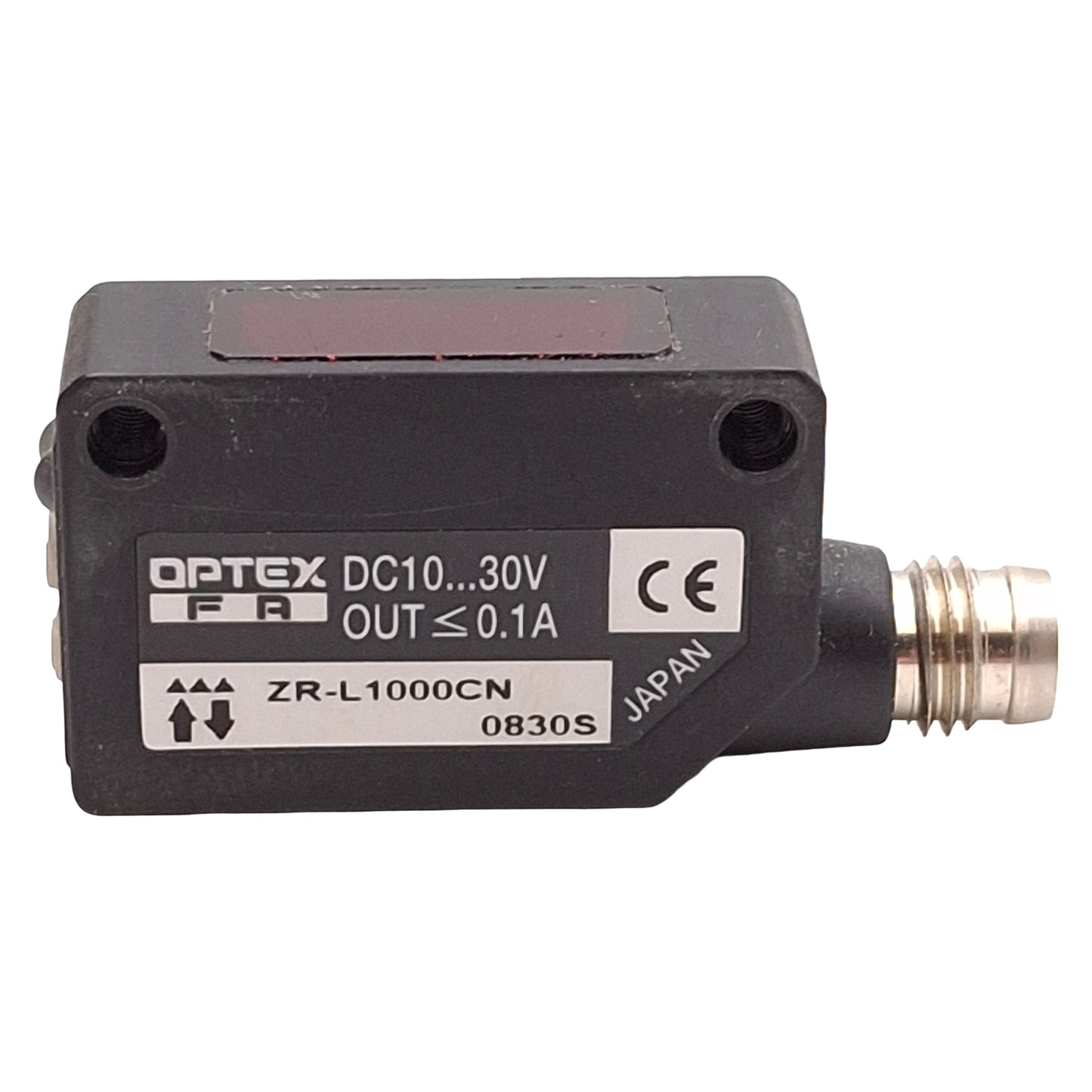 Used Optex FA ZR-L1000CN Photoelectric Sensor NPN, 10m Range, 10-30VDC, M8 4-Pin Male