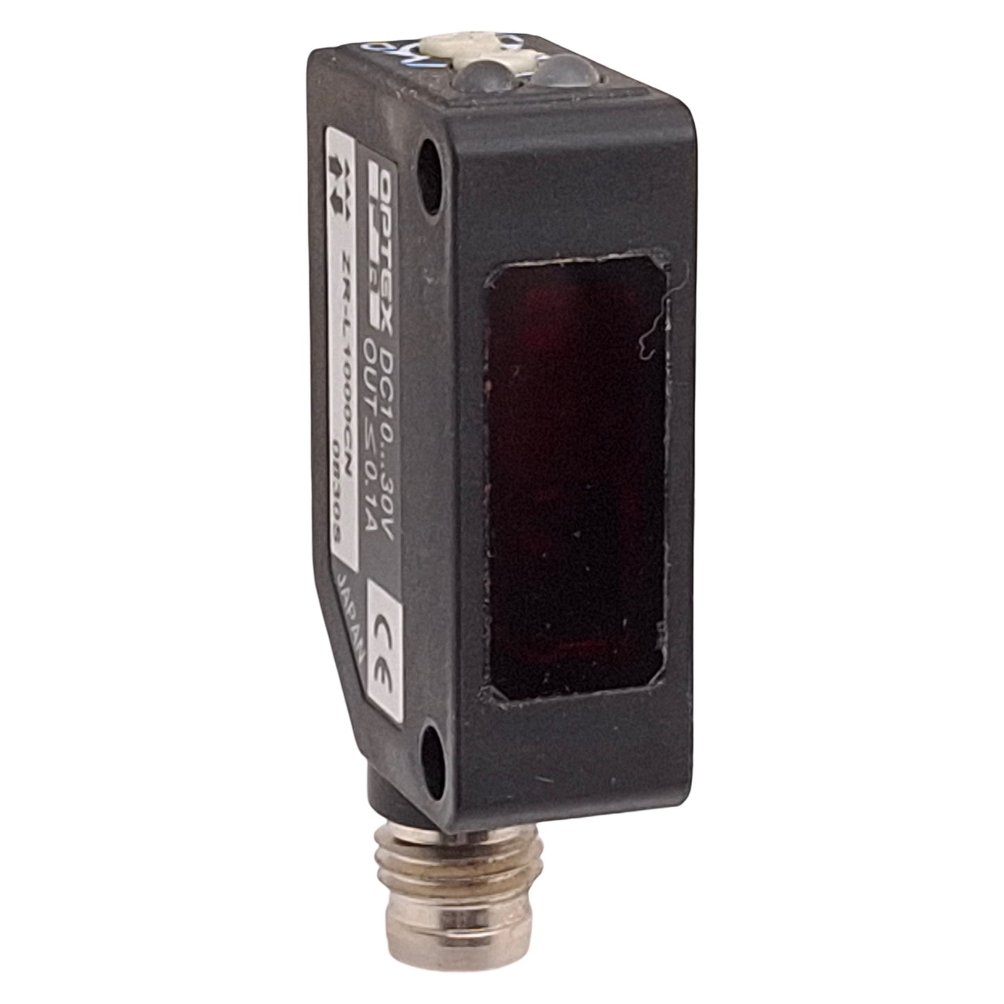 Used Optex FA ZR-L1000CN Photoelectric Sensor NPN, 10m Range, 10-30VDC, M8 4-Pin Male