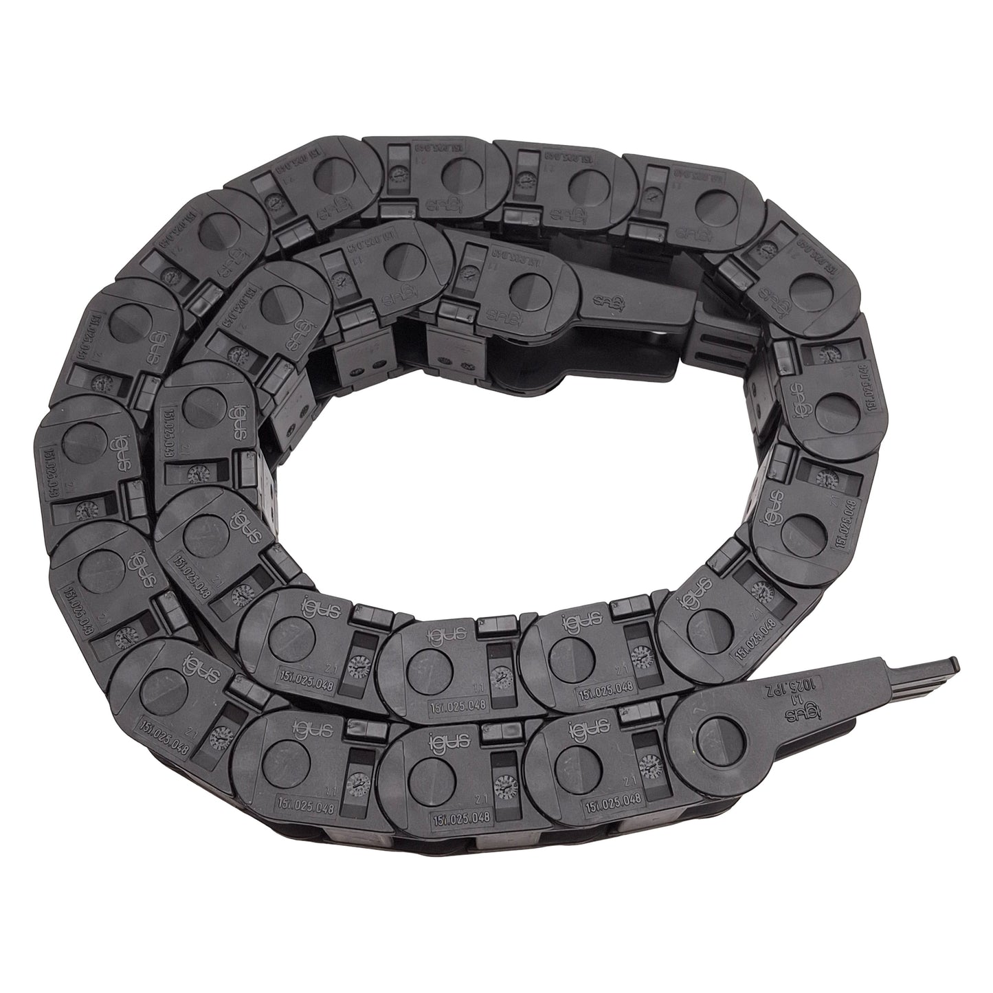 Used Igus 15i.025.048 Energy Chain 25x17mm Inner, ø48mm Bend, 24-Link + Ends, 33.25in