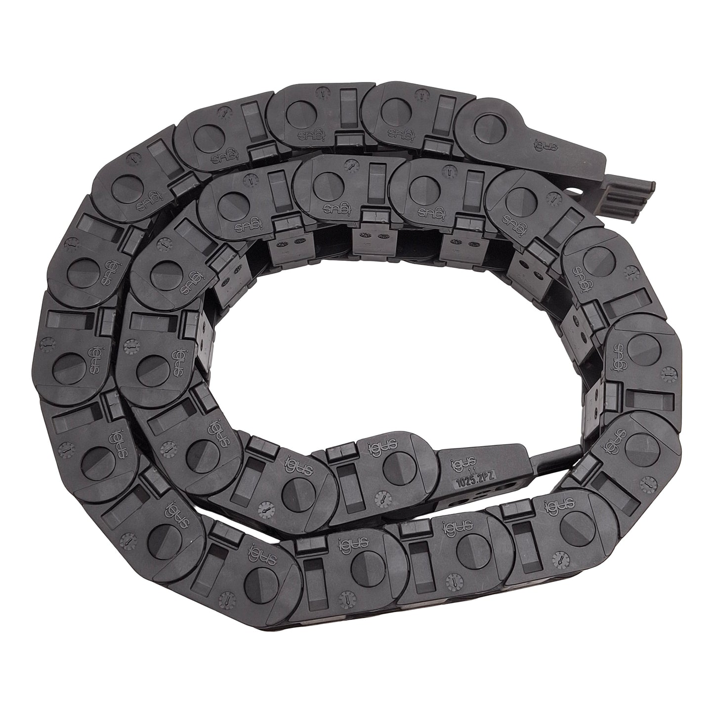 Used Igus 15i.025.048 Energy Chain 25x17mm Inner, ø48mm Bend, 24-Link + Ends, 33.25in
