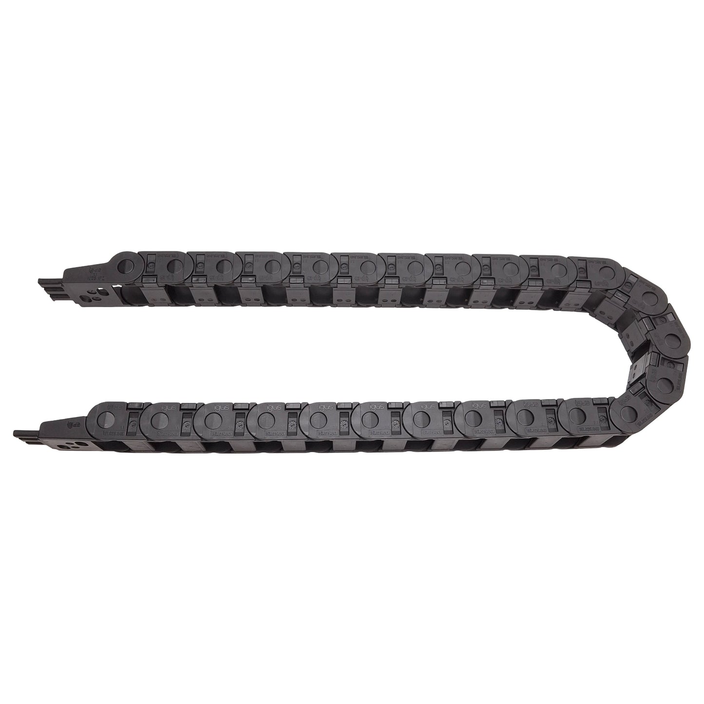 Used Igus 15i.025.048 Energy Chain 25x17mm Inner, ø48mm Bend, 24-Link + Ends, 33.25in