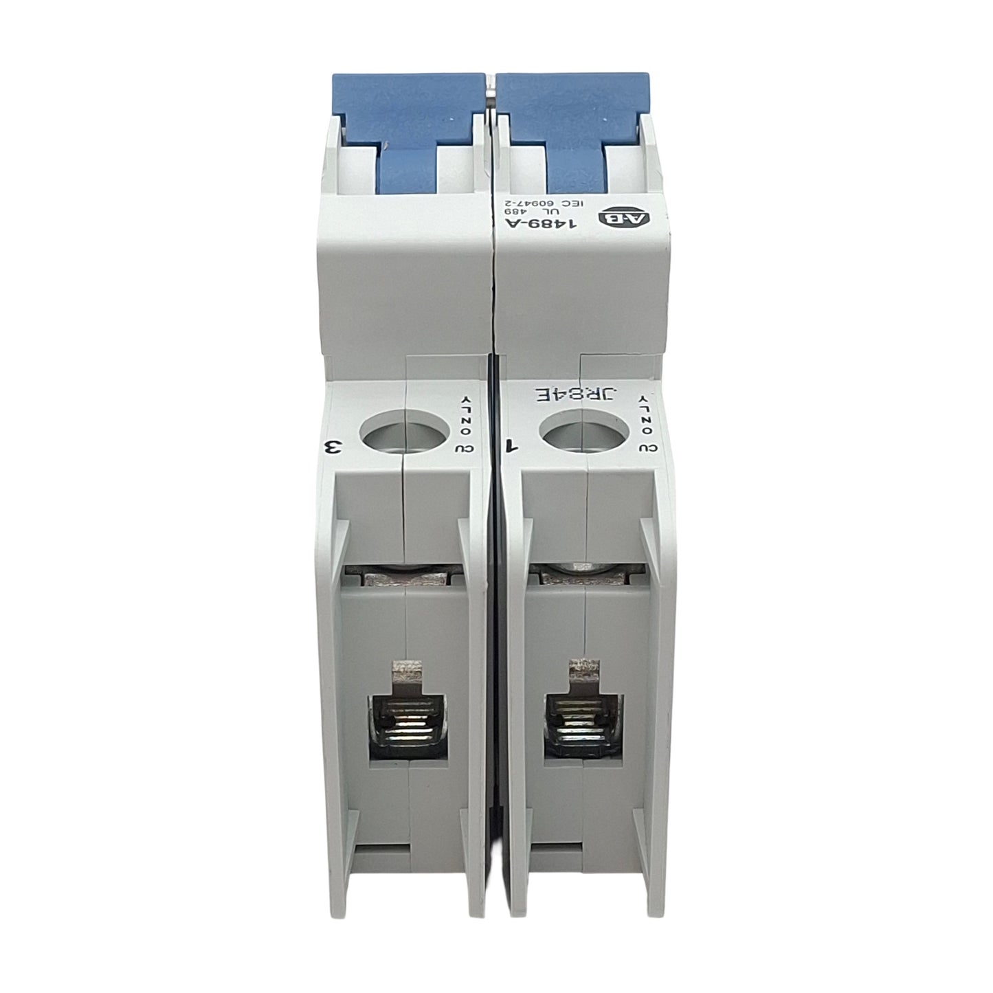 New Allen Bradley 1489-A2C100 Circuit Breaker, 2-Pole, 10A 48VDC/277VAC, DIN Rail