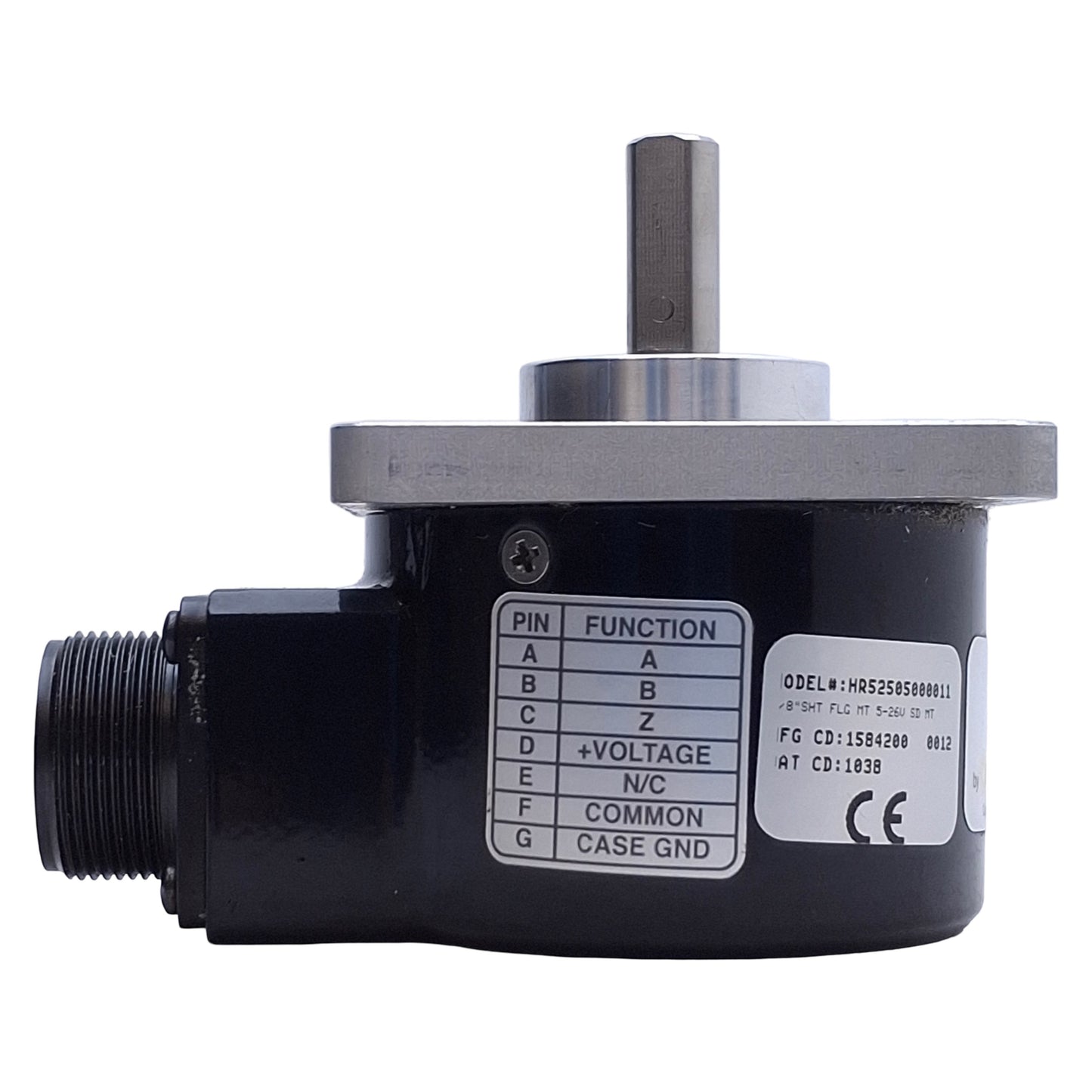 Used Dynapar HR52505000011 Incremental Encoder ø3/8" Shaft, 10,000rpm Max, 26VDC