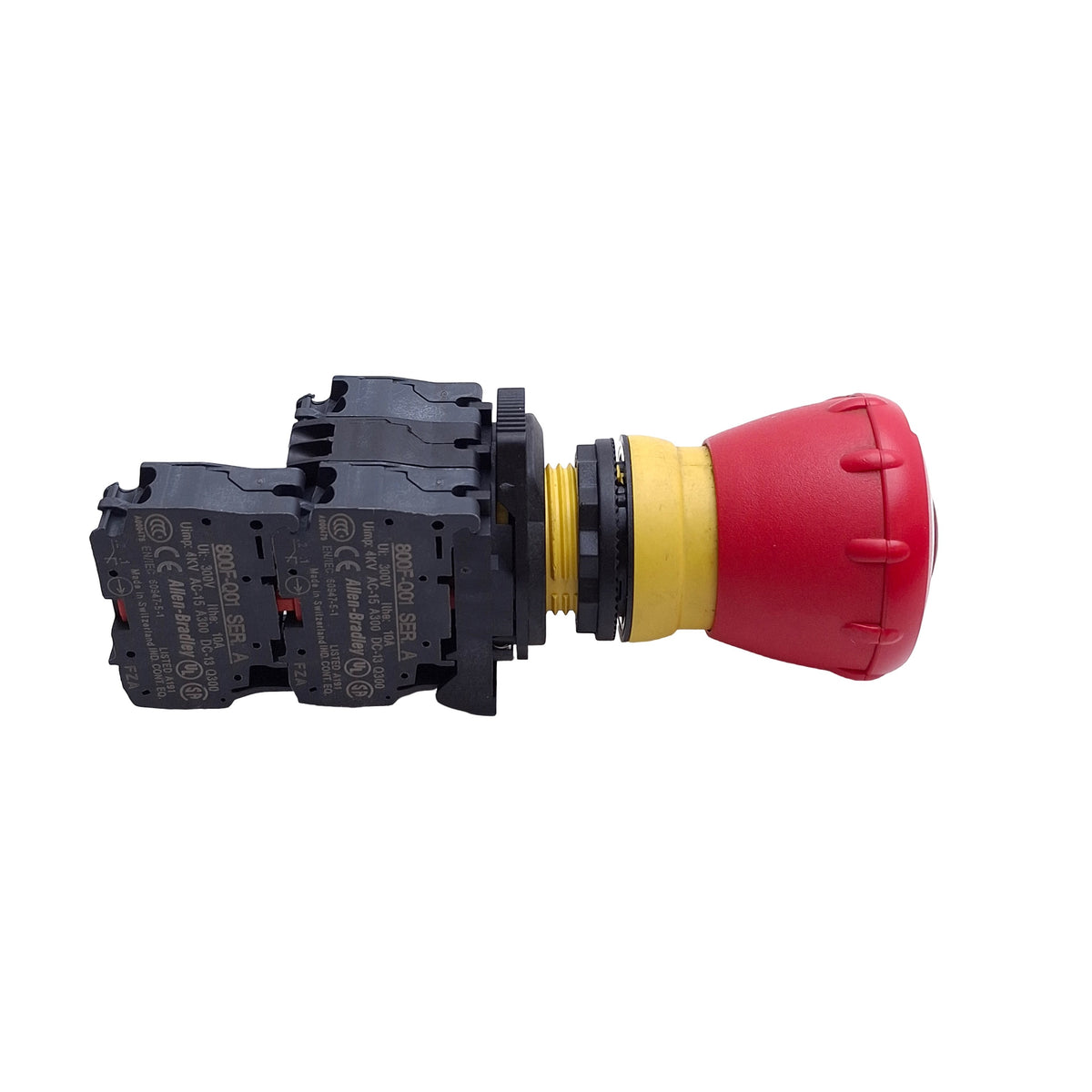Used Allen Bradley 800FP-LMT44 Illuminated Emergency E-Stop LED Pushbutton 1NO-2NC