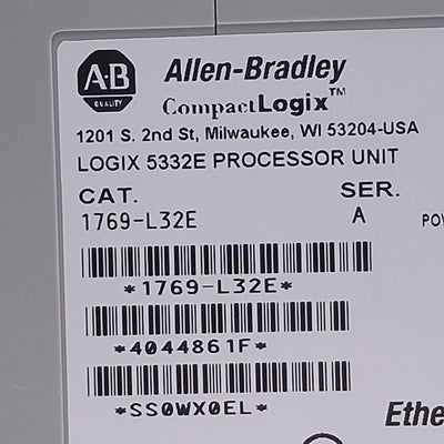 Used Allen Bradley 1769-L32E CompactLogix PLC/Controller Ethernet/RS-232 740KB