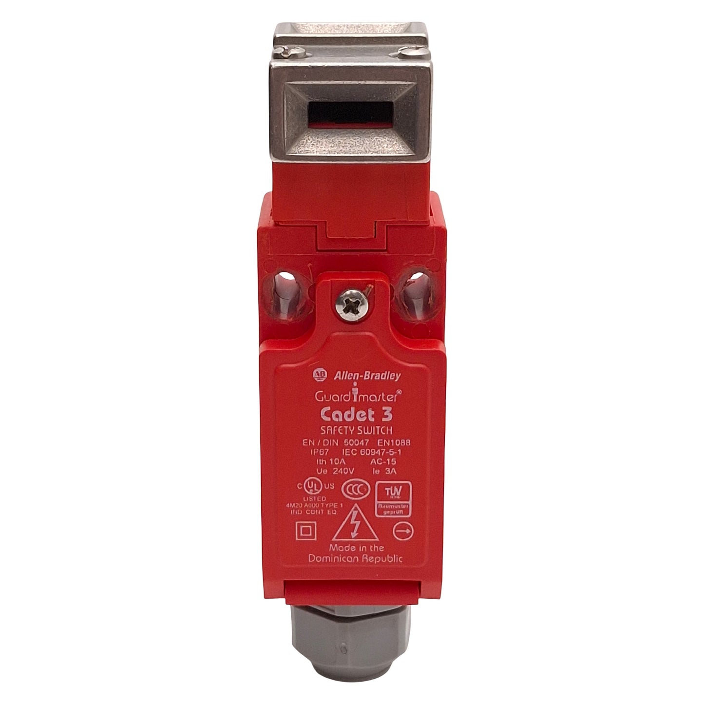 Used Allen Bradley 440K-C21061 Guardmaster Cadet-3 Safety Switch, 2NC+1NO, *No Key*