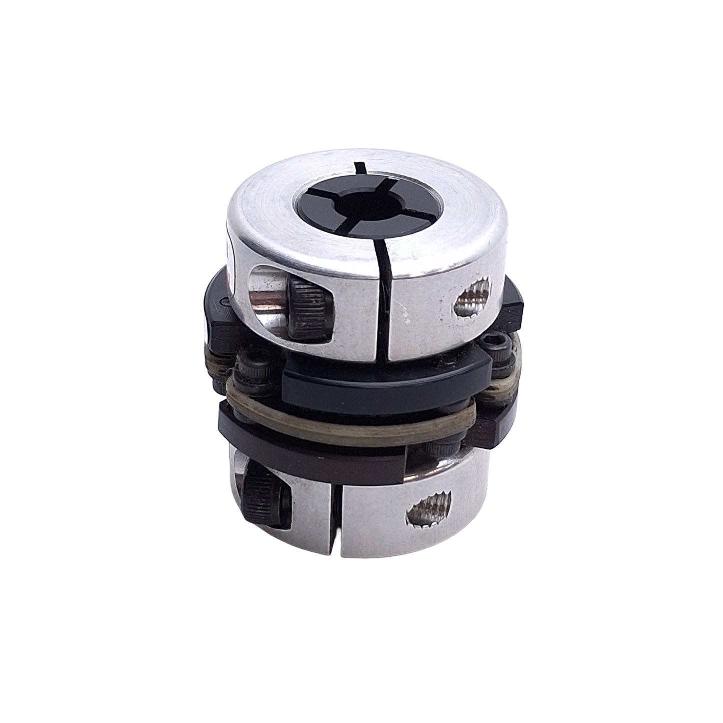 Used Zero Max Model 6-18AC Rigid Coupler, 3/8in to 1/2in Bore, 180in-lbs, 1.85in OD