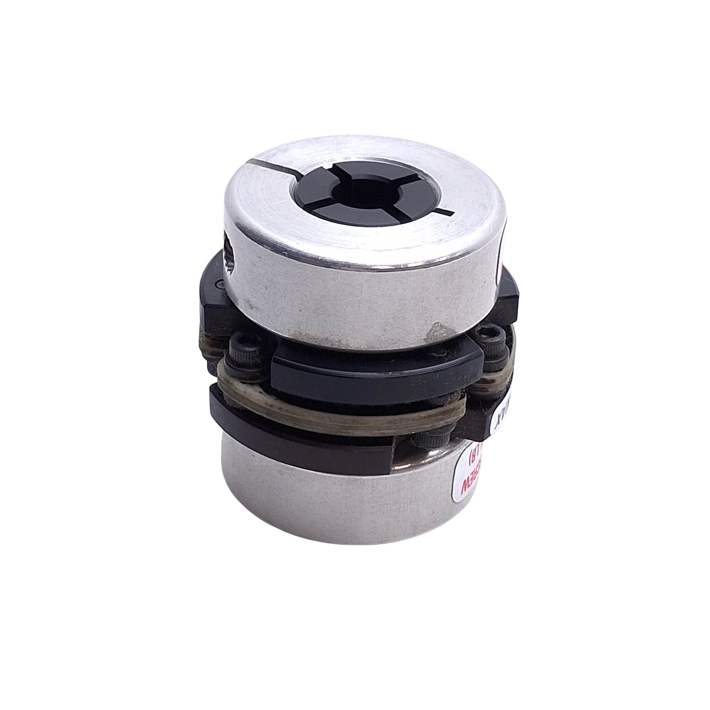 Used Zero Max Model 6-18AC Rigid Coupler, 3/8in to 1/2in Bore, 180in-lbs, 1.85in OD