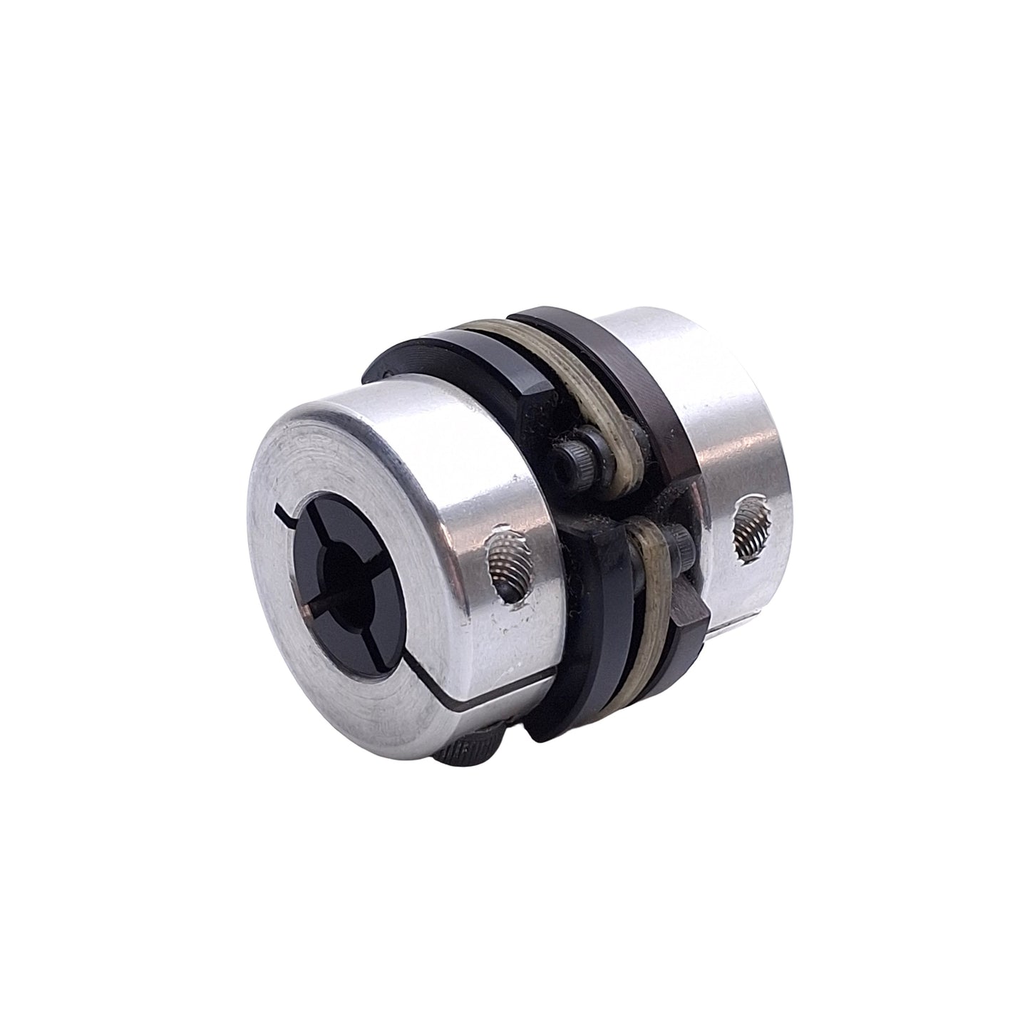 Used Zero Max Model 6-18AC Rigid Coupler, 3/8in to 1/2in Bore, 180in-lbs, 1.85in OD