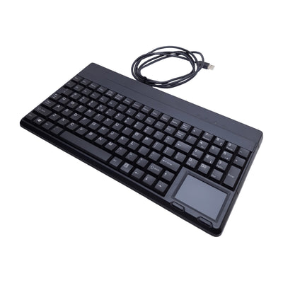 Used Cherry SPOS G86-62401EUADAA-/00 Compact Keyboard W/ Trackpad 106 Key, USB-A, 96%
