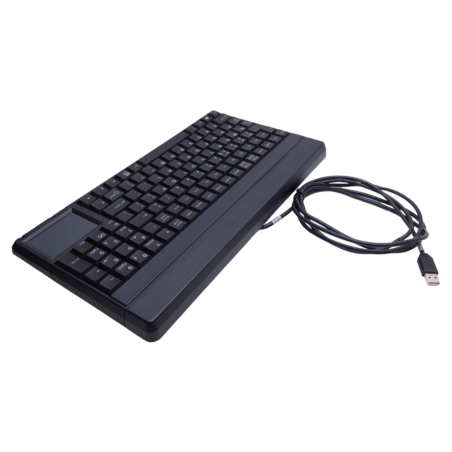 Used Cherry SPOS G86-62401EUADAA-/00 Compact Keyboard W/ Trackpad 106 Key, USB-A, 96%