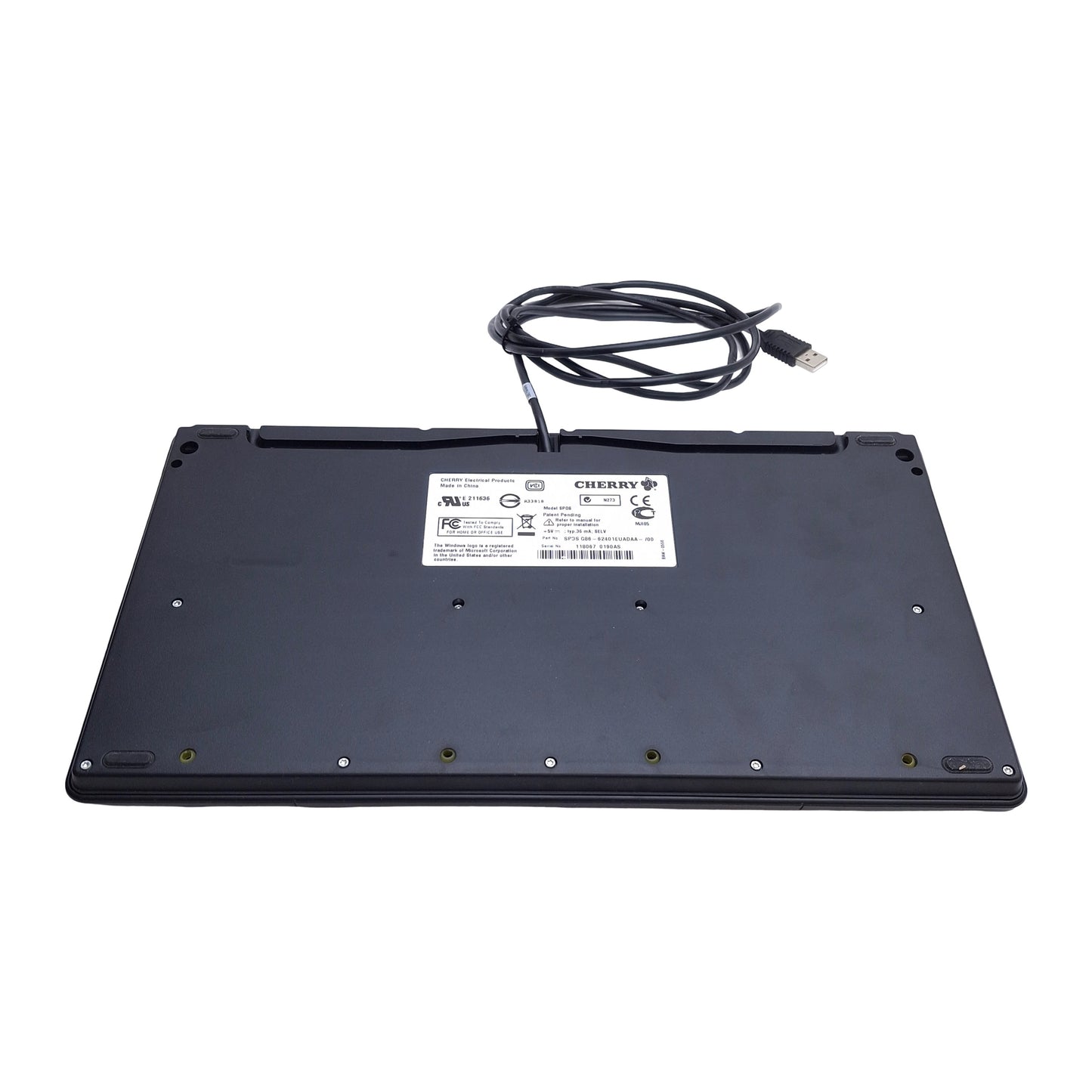 Used Cherry SPOS G86-62401EUADAA-/00 Compact Keyboard W/ Trackpad 106 Key, USB-A, 96%