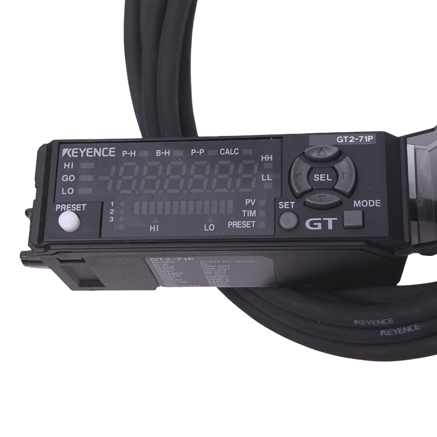 Used Keyence GT2-71P Digital Contact Sensor Amplifier Unit, 10-30VDC, PNP Out