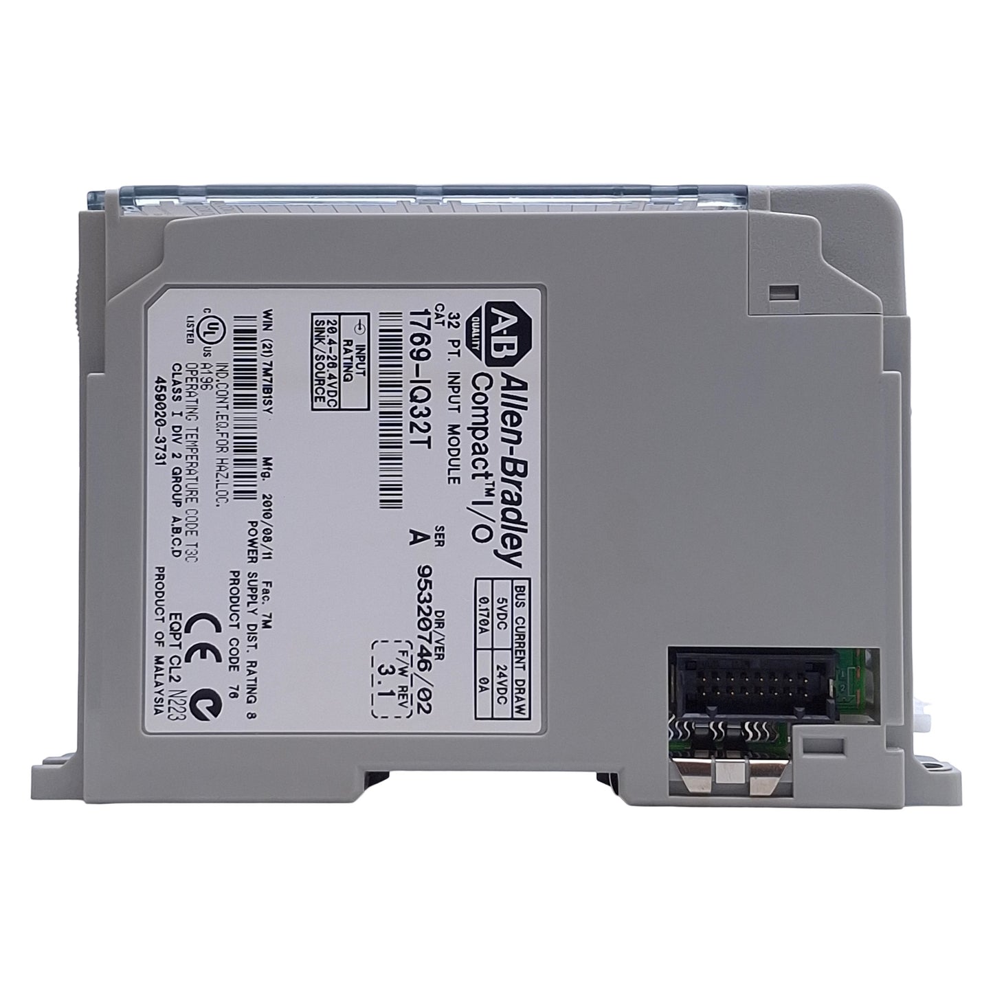 Used Allen Bradley 1769-IQ32T Compact I/O Digital Input Module 32-Point, 24VDC