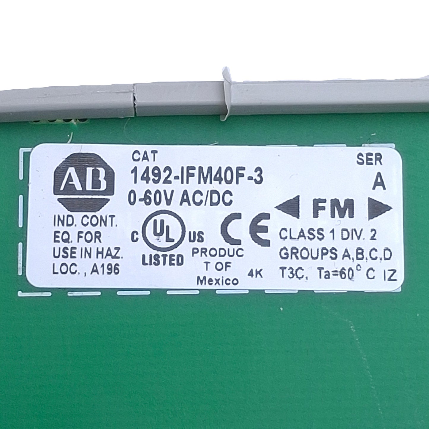 Used Allen Bradley 1492-IFM40F-3 Digital Interface Sensor Module 40-Pin 0-60V AC/DC