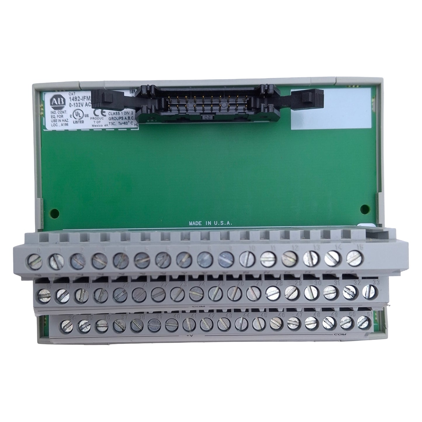 Used Allen Bradley 1492-IFM20F-3 Digital Interface Module 20-Pin, 132VAC/DC Max, 12A