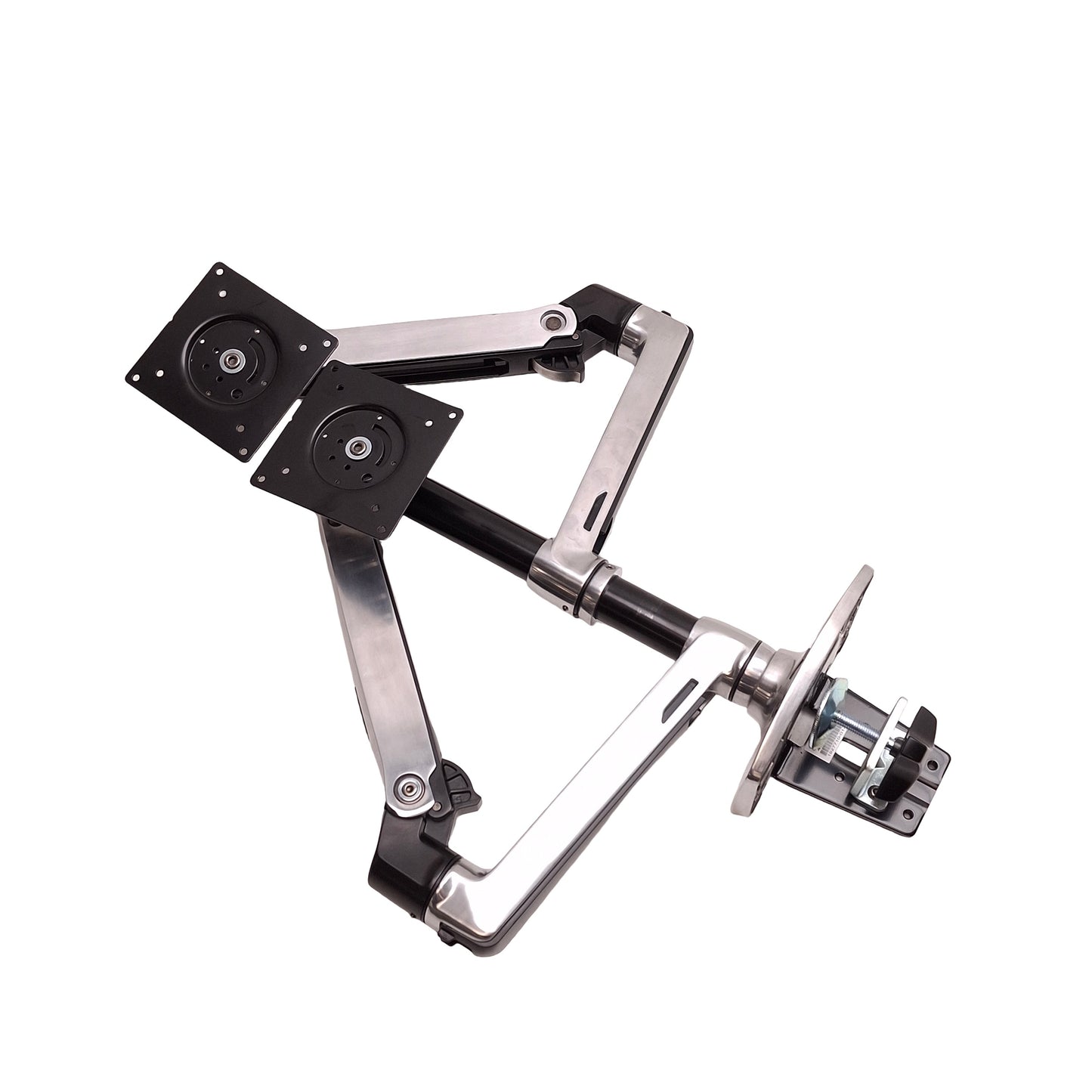 Used Ergotron 45-248-026 LX Desk Mount Dual Stacking LCD Monitor Arms VESA MIS-D