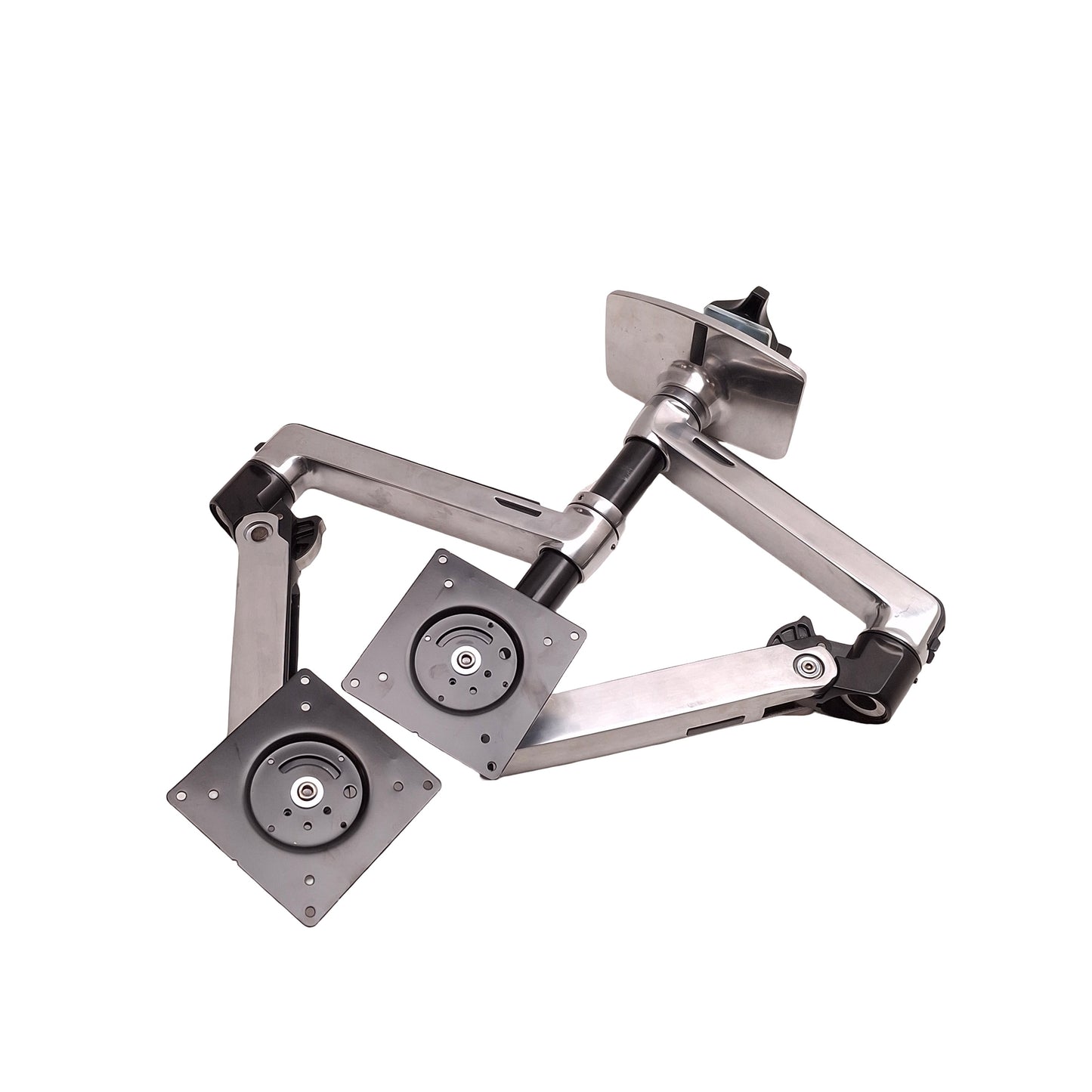 Used Ergotron 45-248-026 LX Desk Mount Dual Stacking LCD Monitor Arms VESA MIS-D