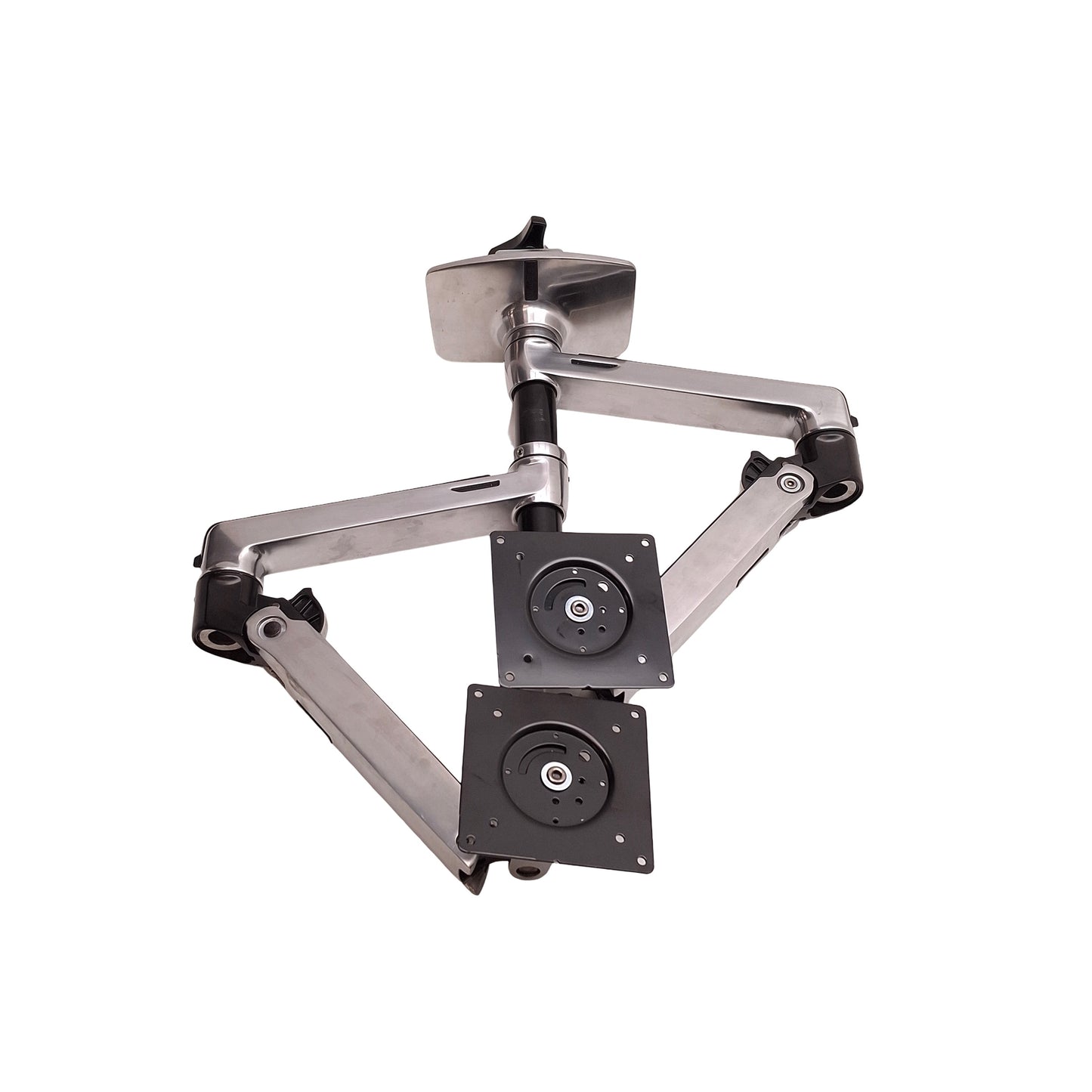 Used Ergotron 45-248-026 LX Desk Mount Dual Stacking LCD Monitor Arms VESA MIS-D