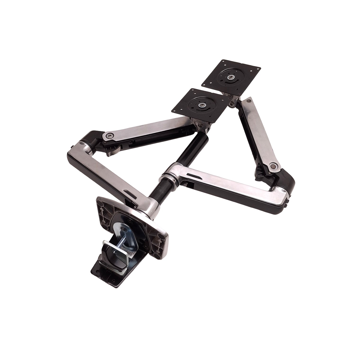Used Ergotron 45-248-026 LX Desk Mount Dual Stacking LCD Monitor Arms VESA MIS-D