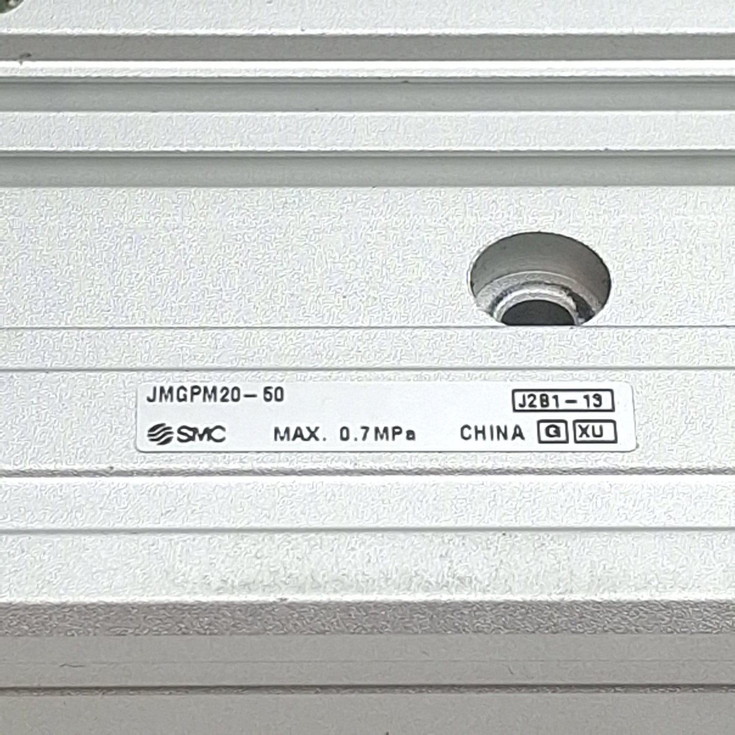 Used SMC JMGPM20-50 Compact Guided Cylinder, ø20mm Bore, 50mm Stroke, M5, 0.7MPa