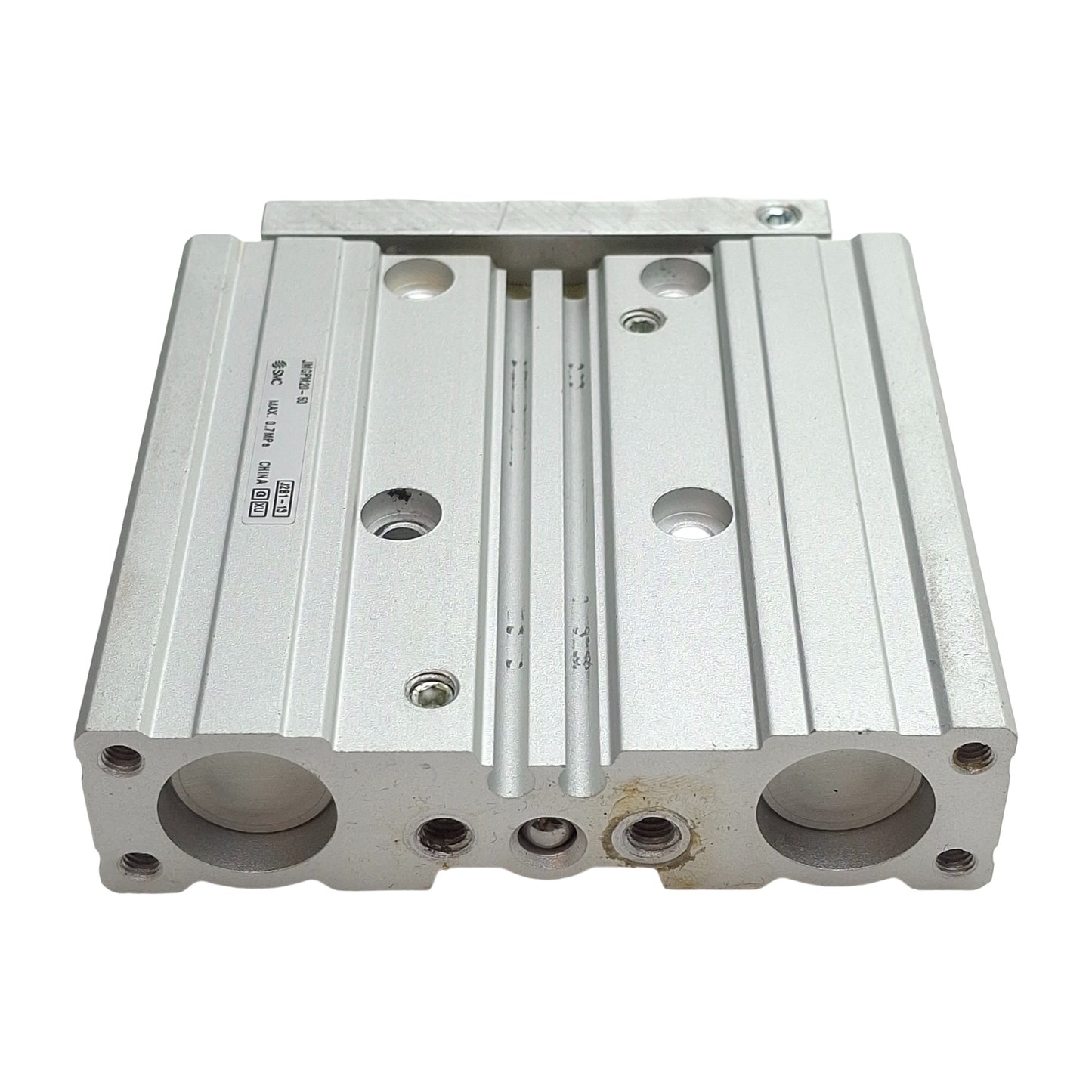 Used SMC JMGPM20-50 Compact Guided Cylinder, ø20mm Bore, 50mm Stroke, M5, 0.7MPa