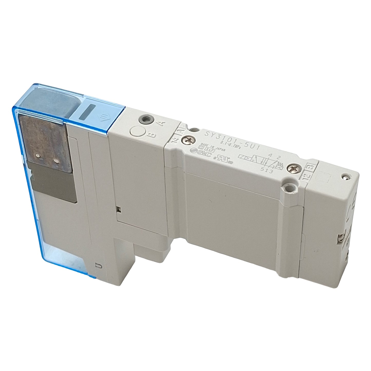 Used SMC SY3101-5U1 Solenoid Valve, 5/2-Way, 0.1-0.7MPa Range, 24VDC Coil