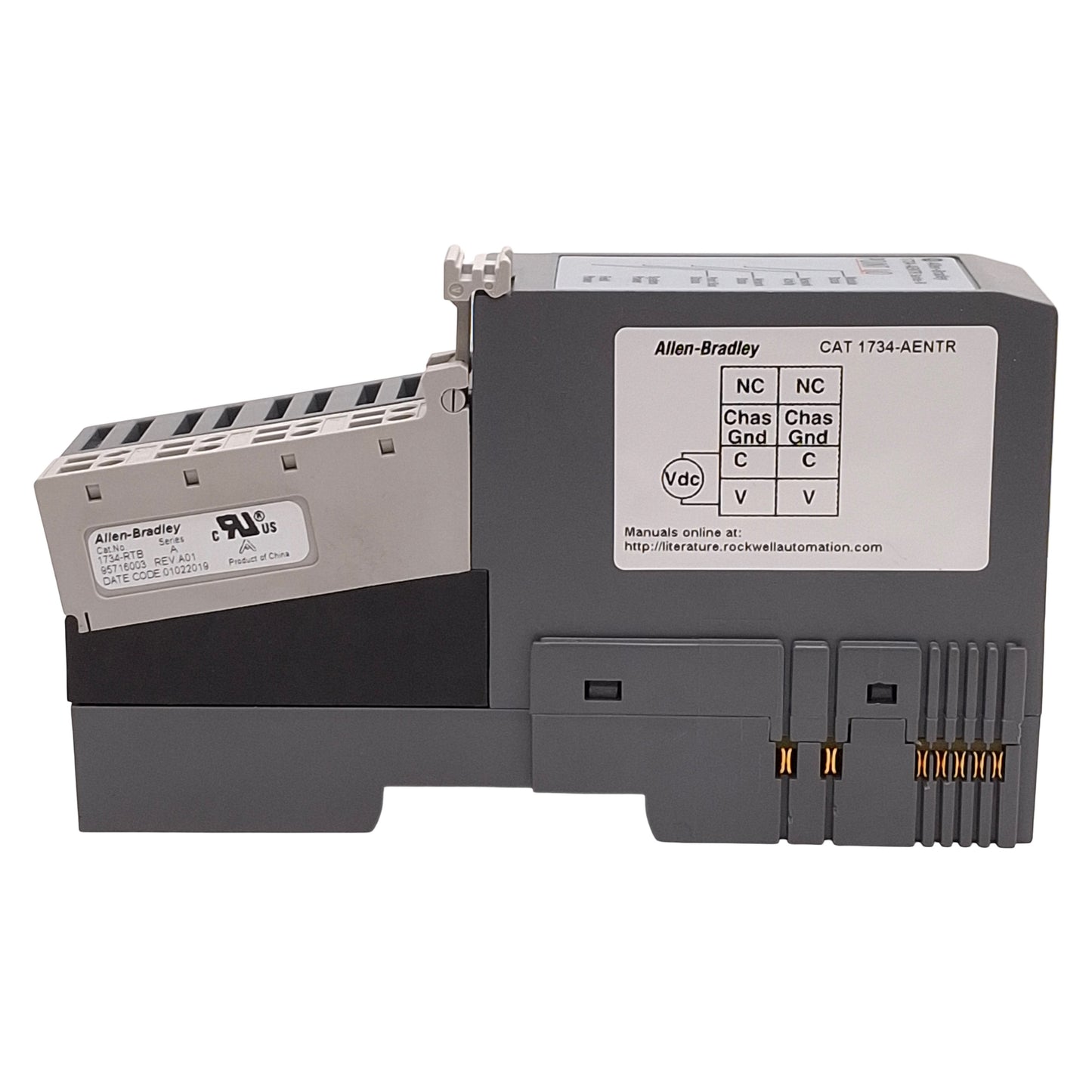 Used Allen Bradley 1734-AENTR POINT I/O Network Adapter, 2-Port, EtherNet/IP, 24VDC