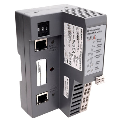 Used Allen Bradley 1734-AENTR POINT I/O Network Adapter, 2-Port, EtherNet/IP, 24VDC