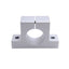 Used 80/20 5880 Single Horizontal Stanchion Base, 15 Series, For ø1.5in Pole