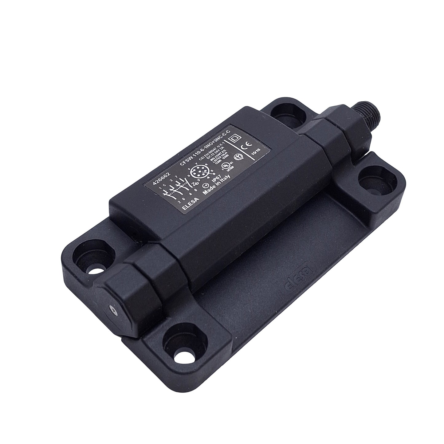New – Open box Elesa CFSW.110-6-1NO+3NC-C-C Hinged Safety Interlock Switch 24VDC 2A, M12 8-Pin