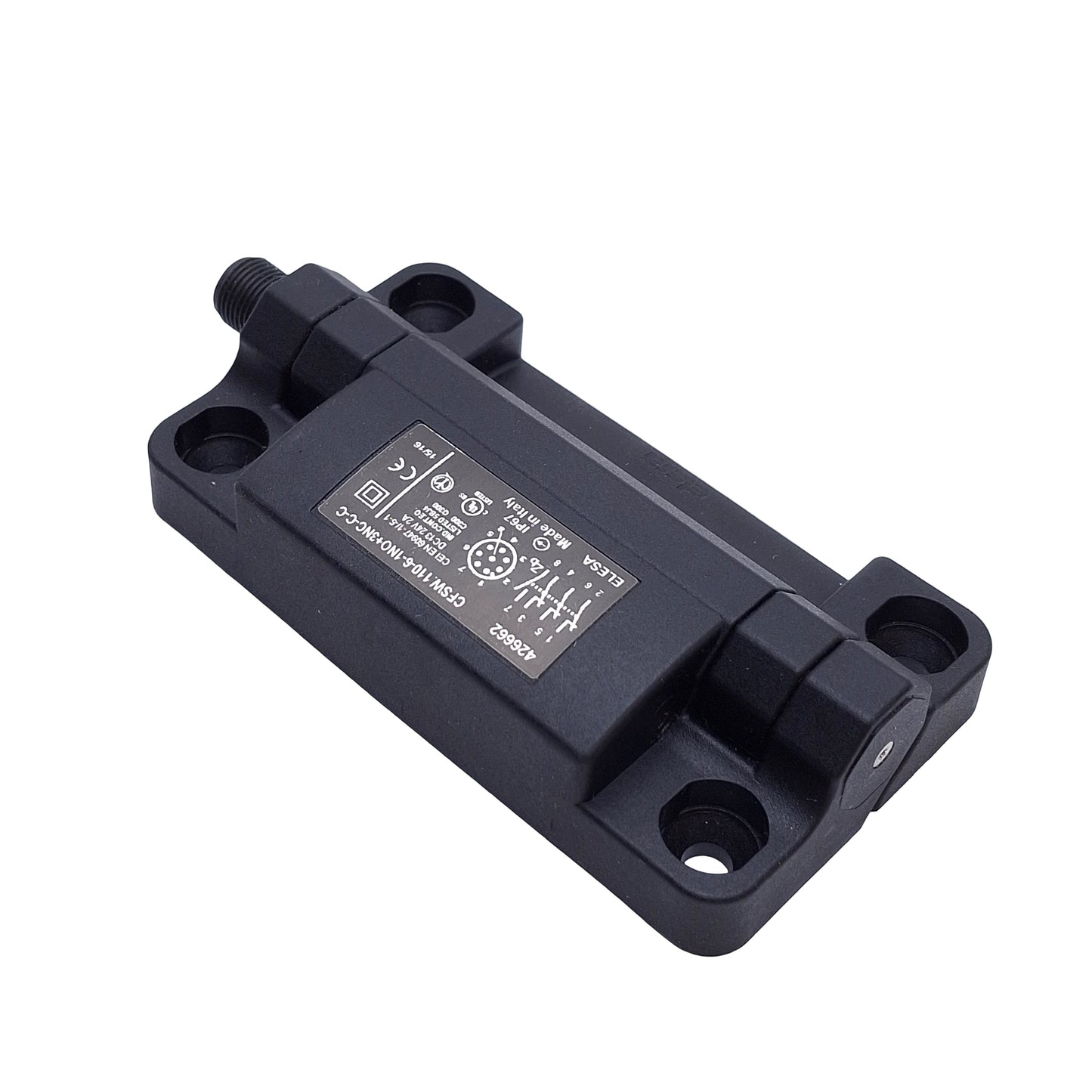 New – Open box Elesa CFSW.110-6-1NO+3NC-C-C Hinged Safety Interlock Switch 24VDC 2A, M12 8-Pin