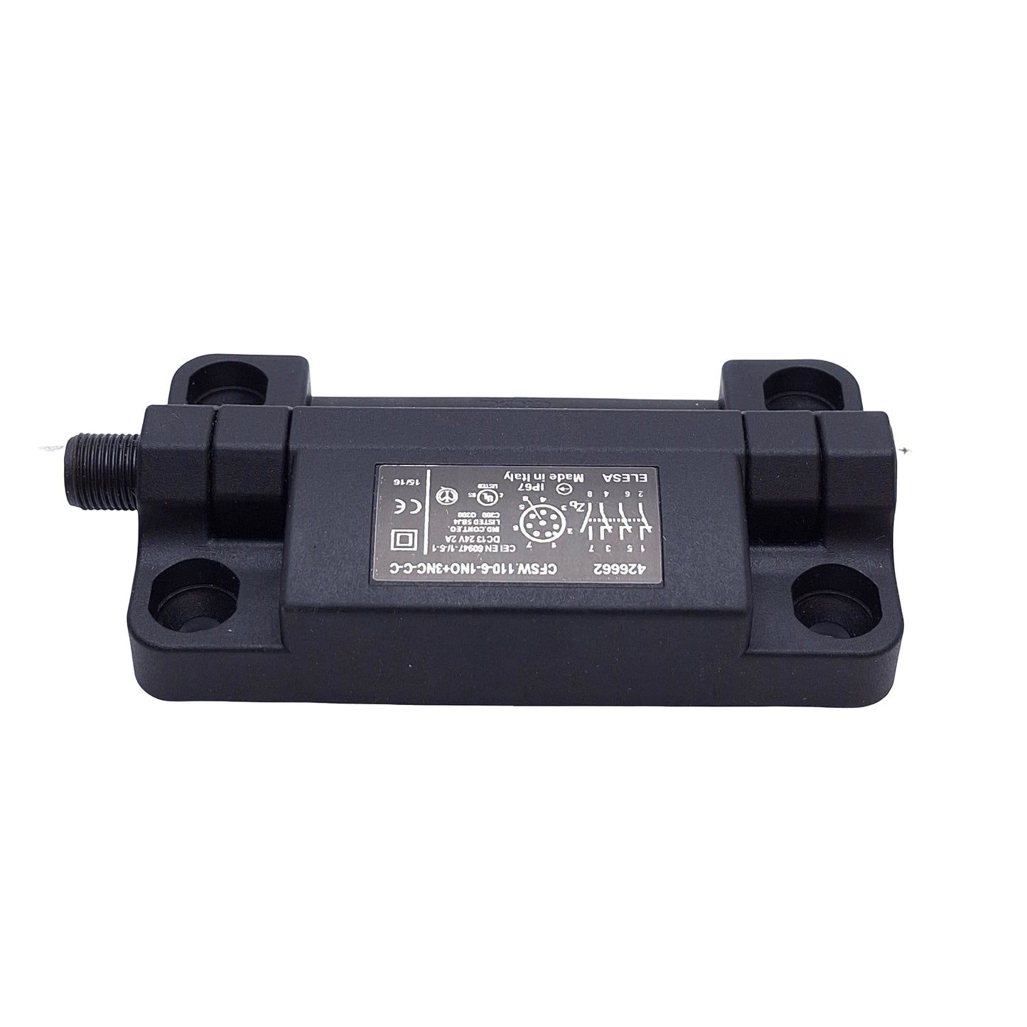 New – Open box Elesa CFSW.110-6-1NO+3NC-C-C Hinged Safety Interlock Switch 24VDC 2A, M12 8-Pin