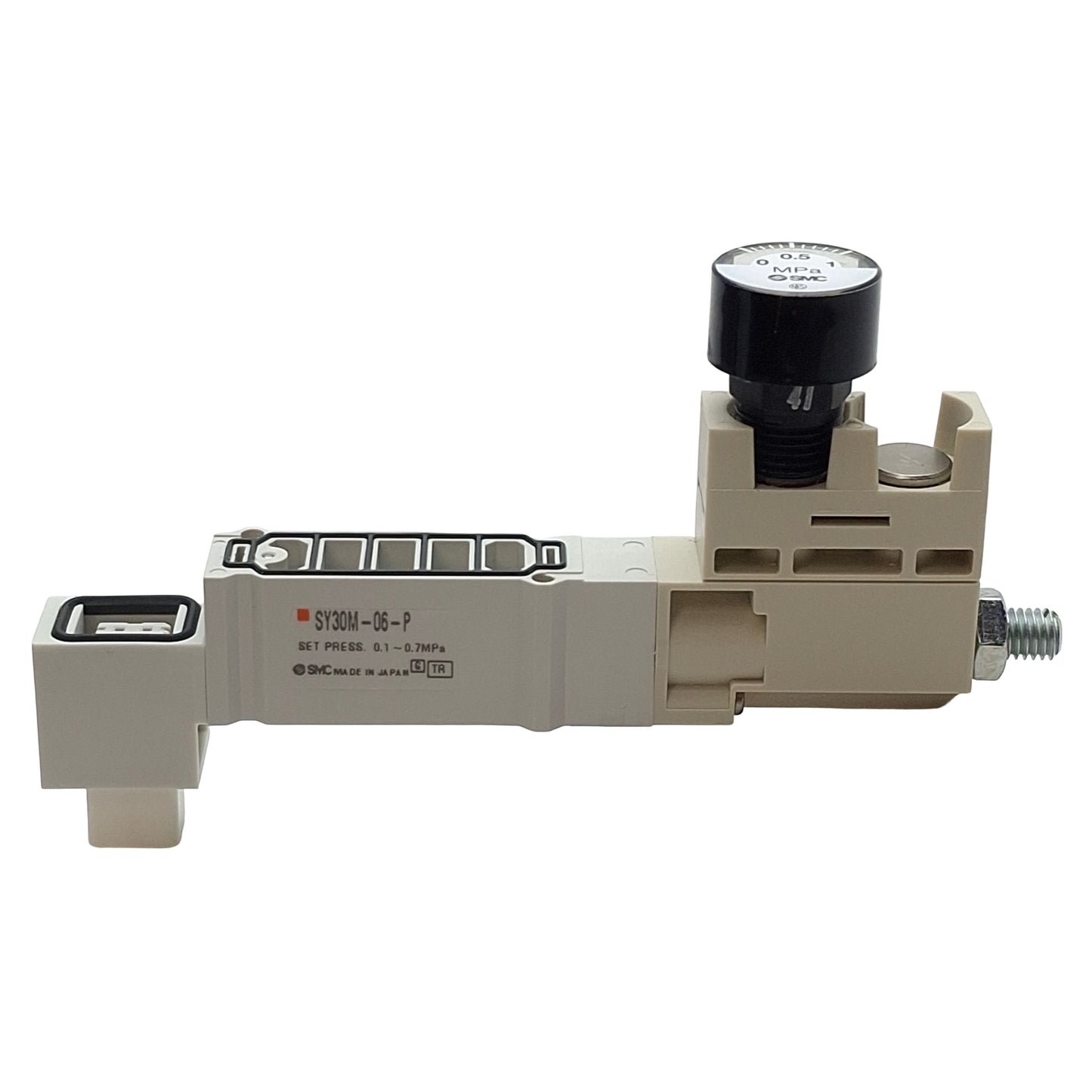 Used SMC SY30M-06-P Interface Regulator, 0.1-0.7MPa Set Pressure, 0-1MPa Gauge