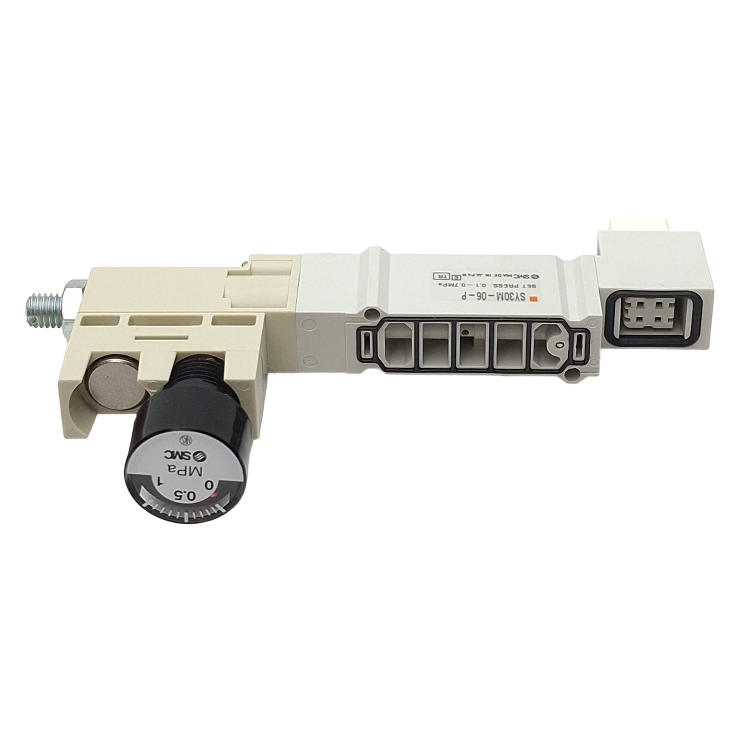 Used SMC SY30M-06-P Interface Regulator, 0.1-0.7MPa Set Pressure, 0-1MPa Gauge