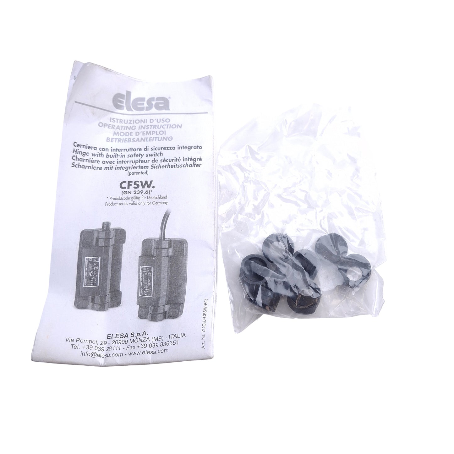 New Elesa CFSW.110-6-1NO+3NC-C-C Hinged Safety Interlock Switch 24VDC 2A, M12 8-Pin