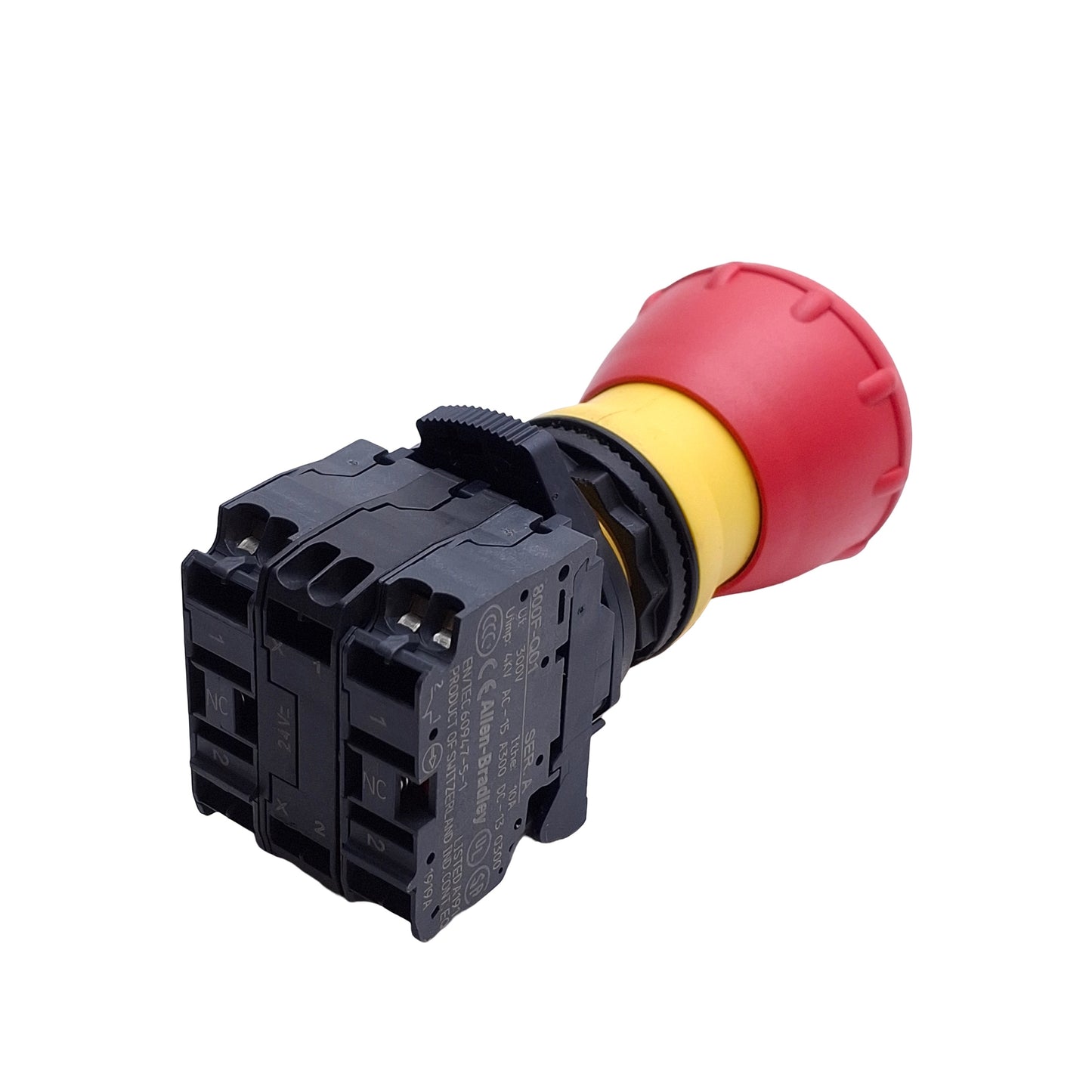 Used Allen Bradley 800FP-LMT44 Illuminated Emergency E-Stop LED Pushbutton 2NC