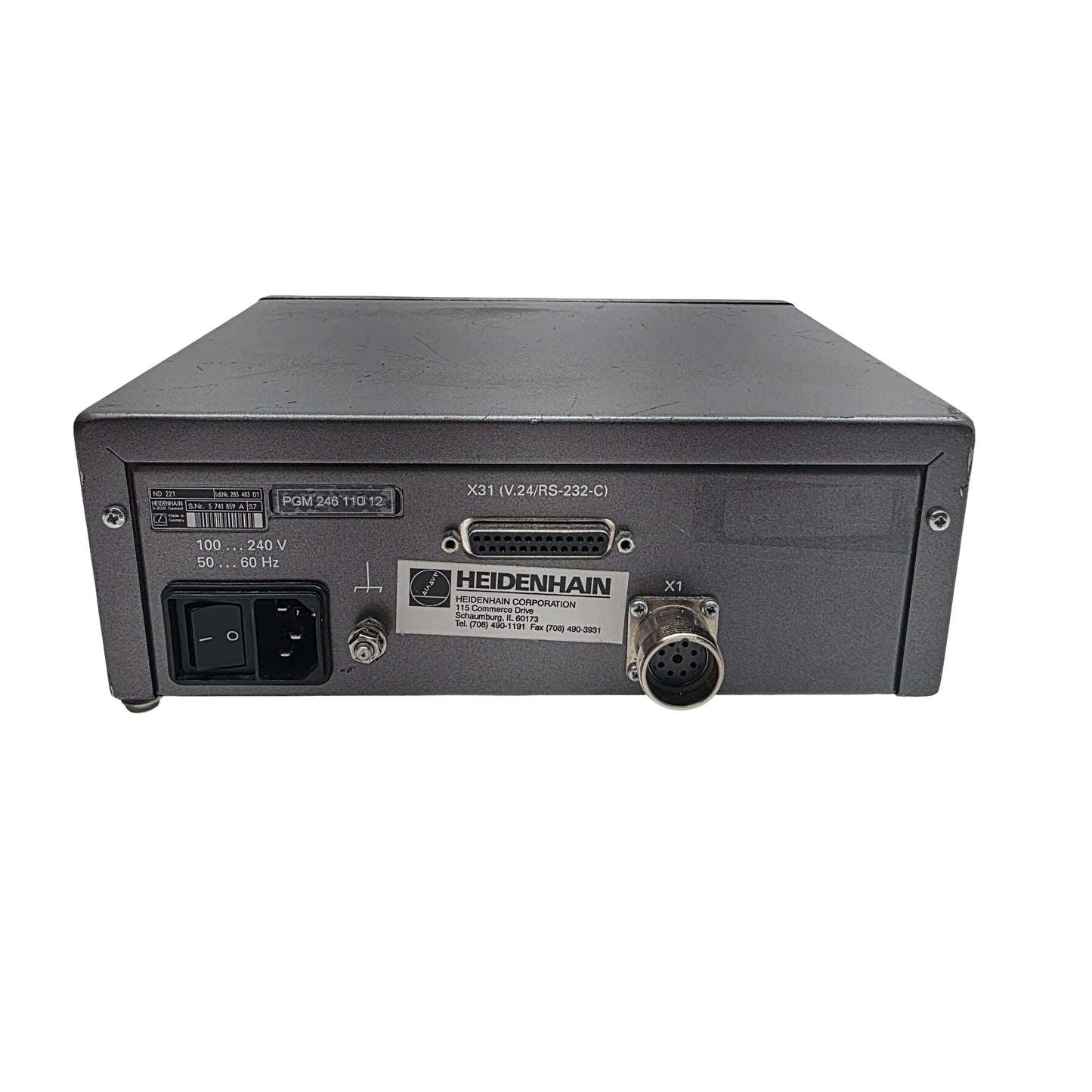 Used Heidenhain ND 221 ID.Nr. 283 483 01 Pgm 246 110 12 Digital Read Out 100-240VAC
