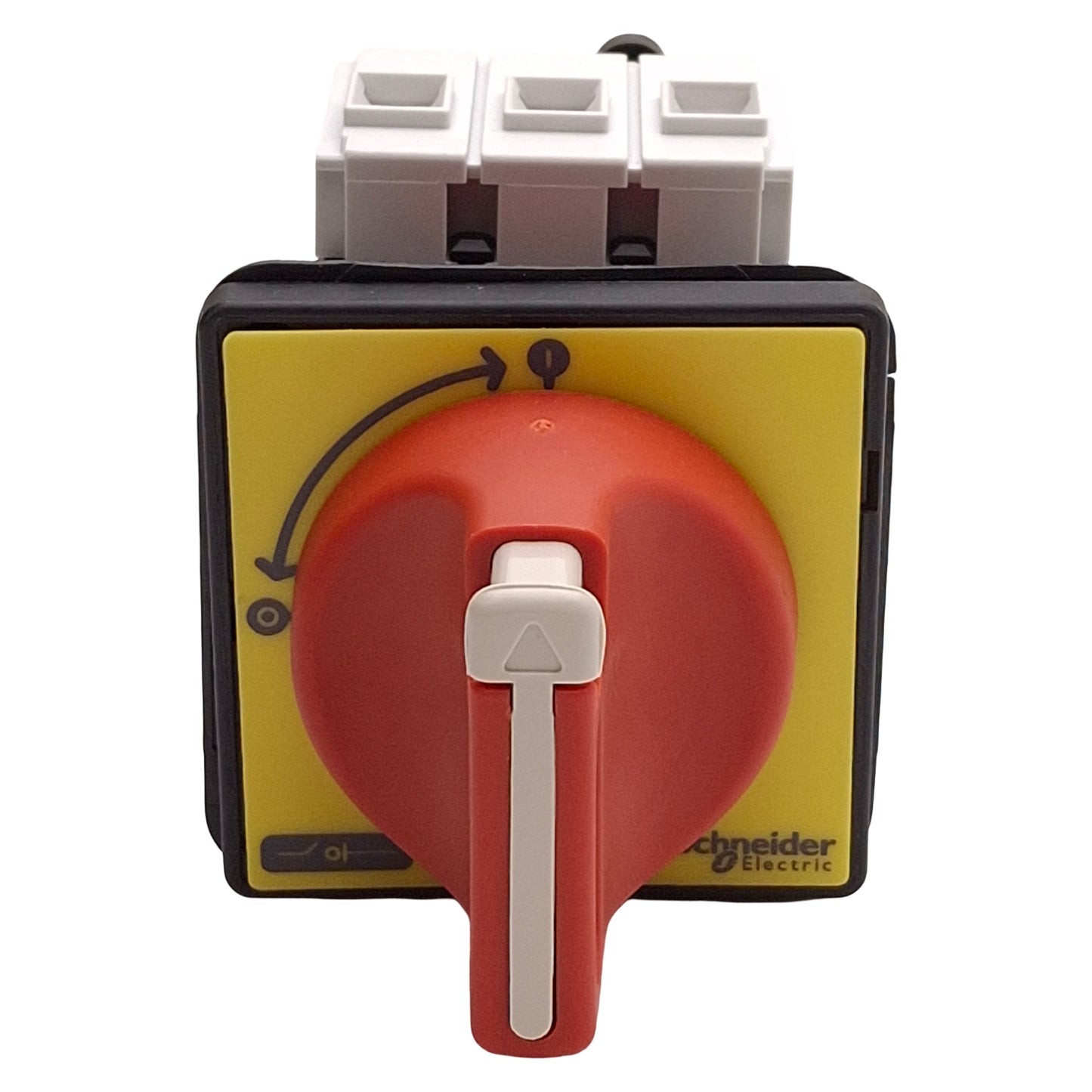 Used Schneider Electric V1 Disconnect Switch, 32A, 3-Pole, 10HP @ 3Ø 600VAC, DIN Rail