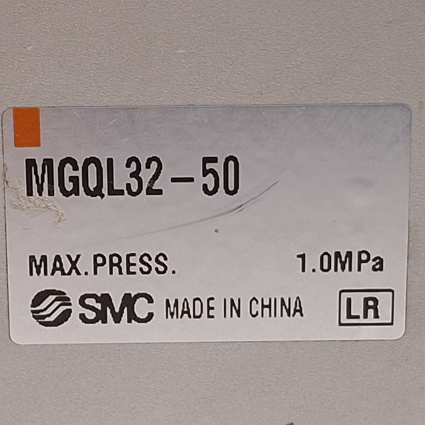 Used SMC MGQL32-50 Guided Cylinder, ø32mm Bore, 50mm Stroke, 0.1-1.0MPa, Rc1/8 Ports