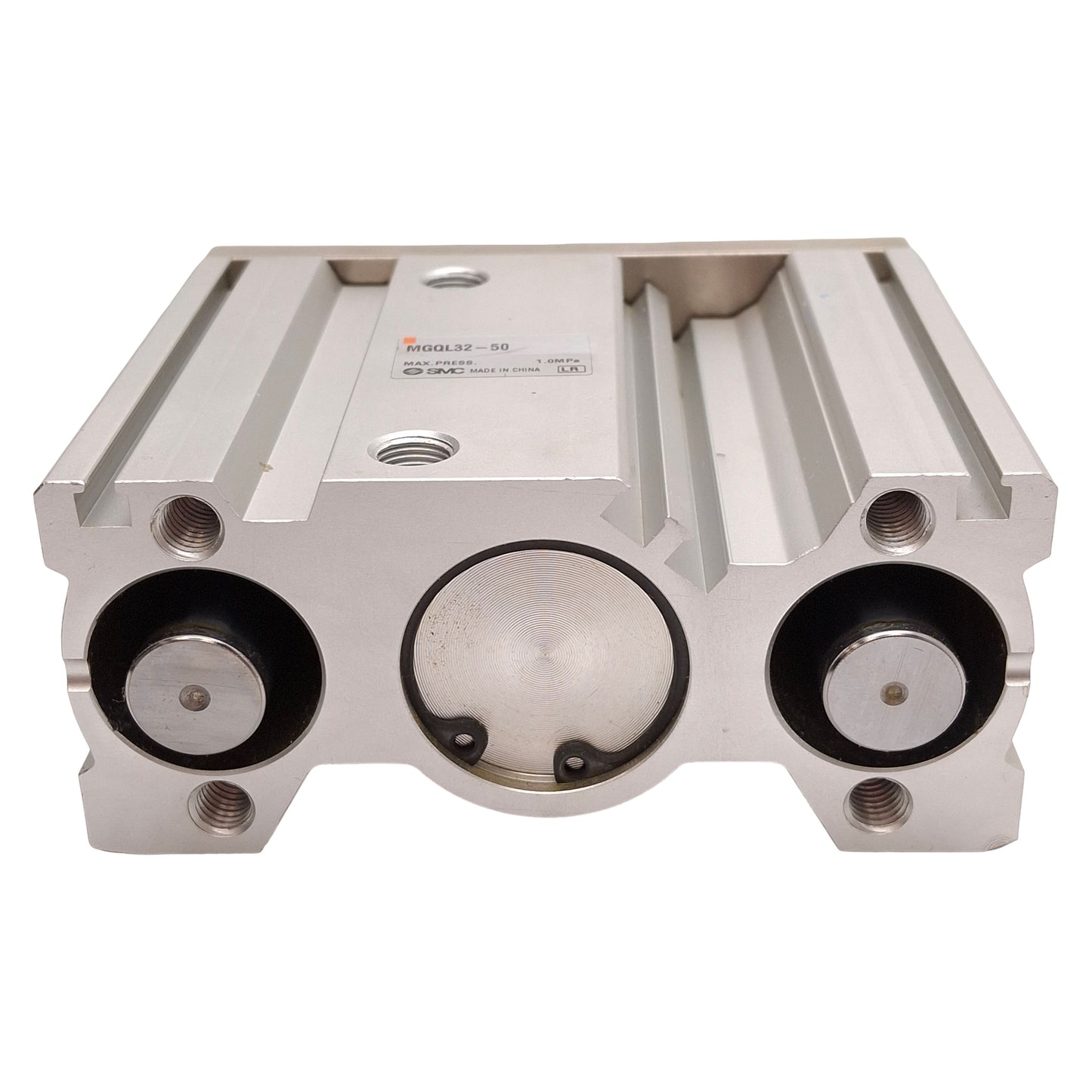 Used SMC MGQL32-50 Guided Cylinder, ø32mm Bore, 50mm Stroke, 0.1-1.0MPa, Rc1/8 Ports
