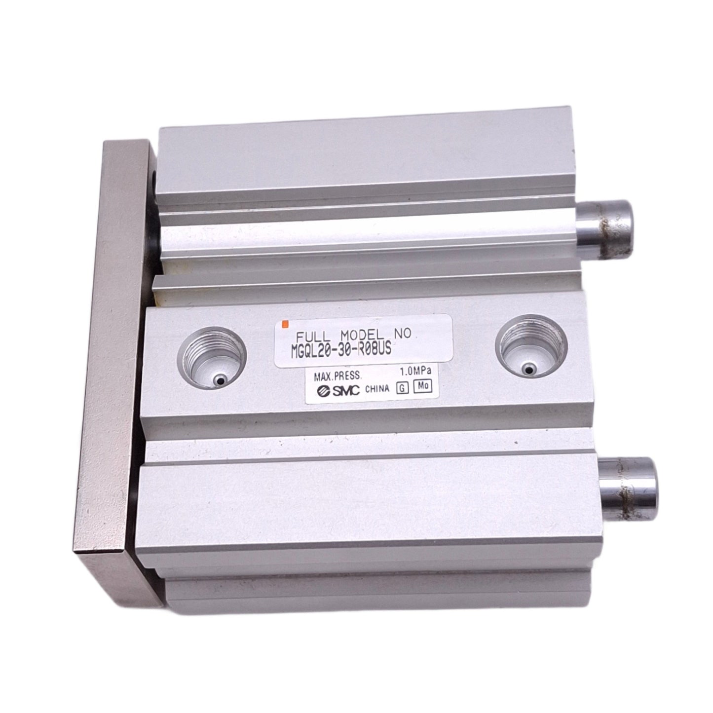 Used SMC MGQL20-30-R08US Guided Cylinder, 20mm Bore, 30mm Stroke, Rc 1/8in, 1.0MPa