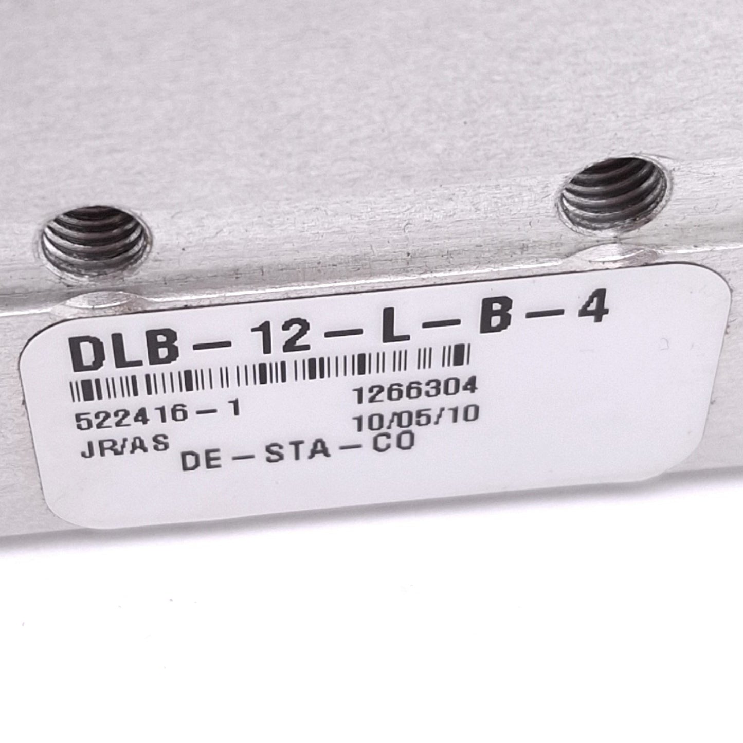 Used Destaco DLB-12-L-B-4 Pneumatic Linear Base Slide, 12mm Bore, 4in Stroke, 145psi