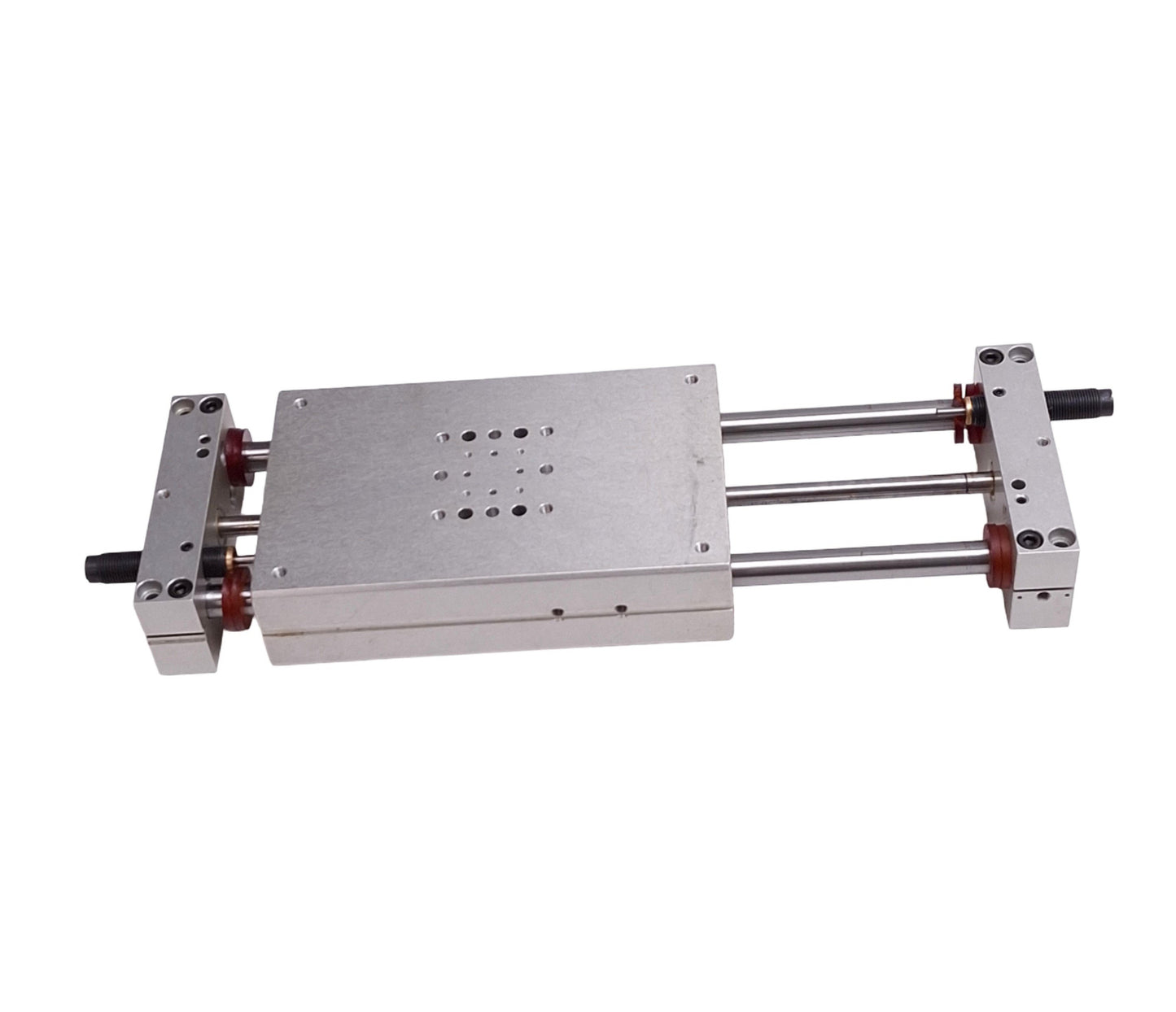 Used Destaco DLB-12-L-B-4 Pneumatic Linear Base Slide, 12mm Bore, 4in Stroke, 145psi