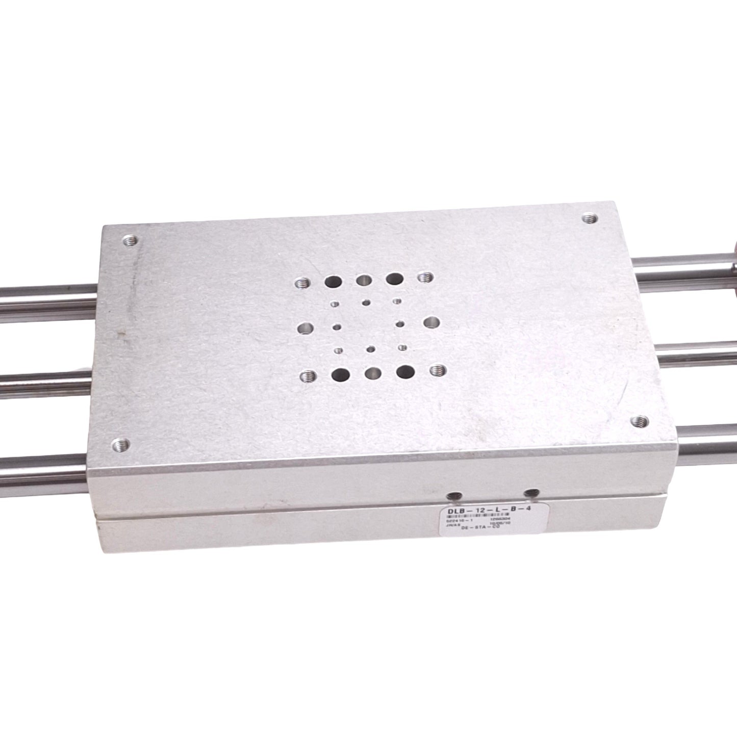 Used Destaco DLB-12-L-B-4 Pneumatic Linear Base Slide, 12mm Bore, 4in Stroke, 145psi