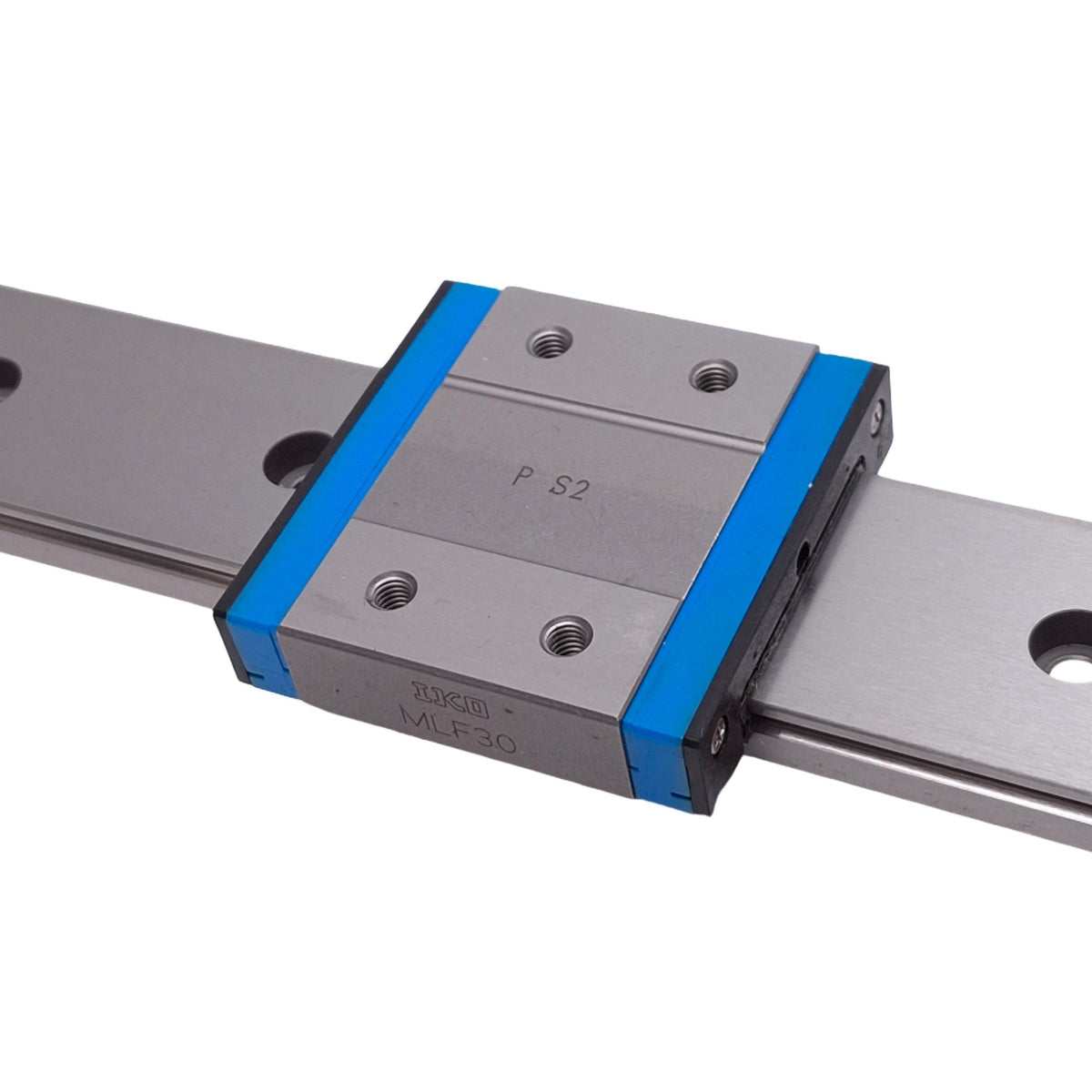 Used IKO MLF30 (2x) Linear Guide Blocks w/ LWLF30B 545x30mm Rail, 8440N Max, M4