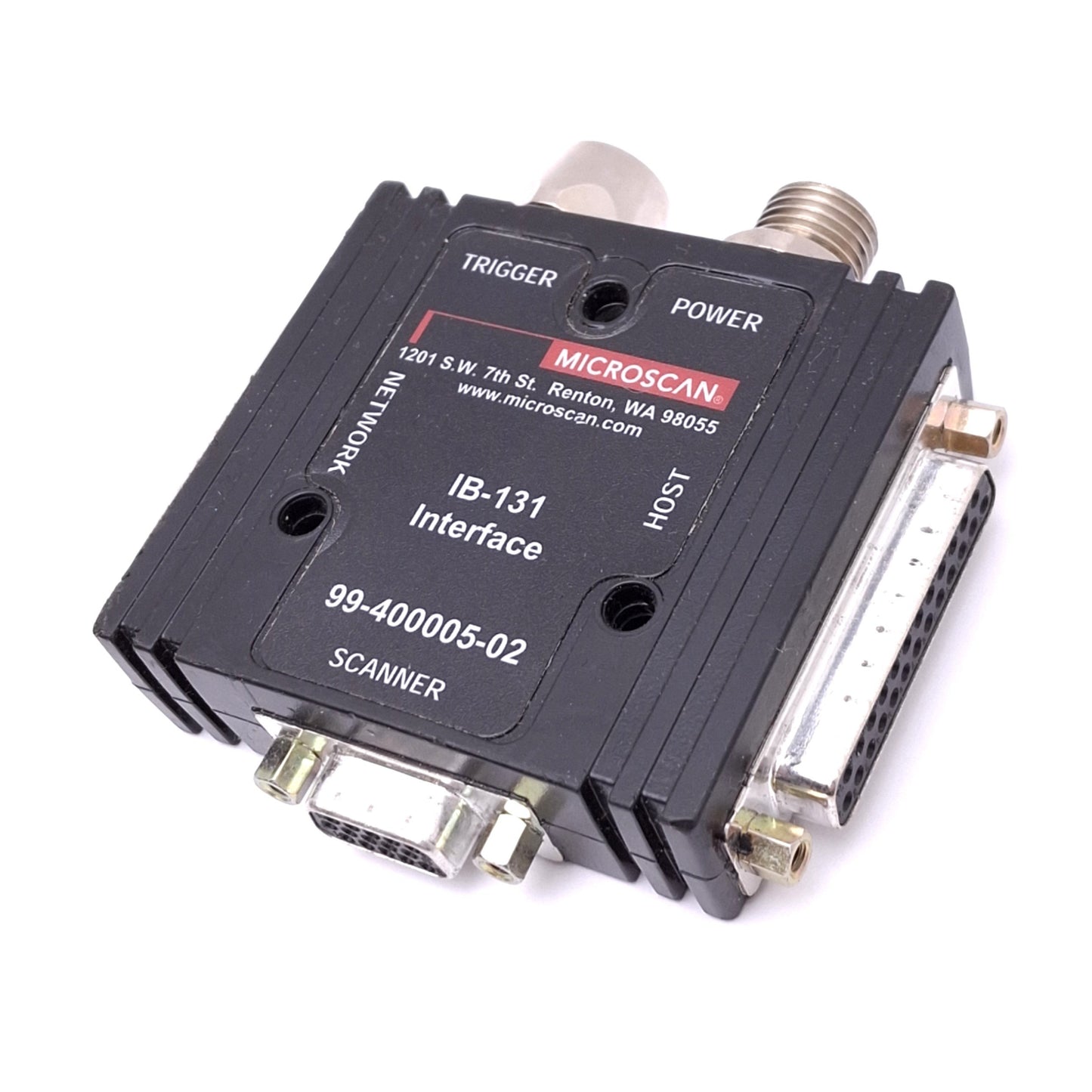 Used Microscan IB-131 Interface Box for MS Scanners, 10-28VDC In, RS-232/422